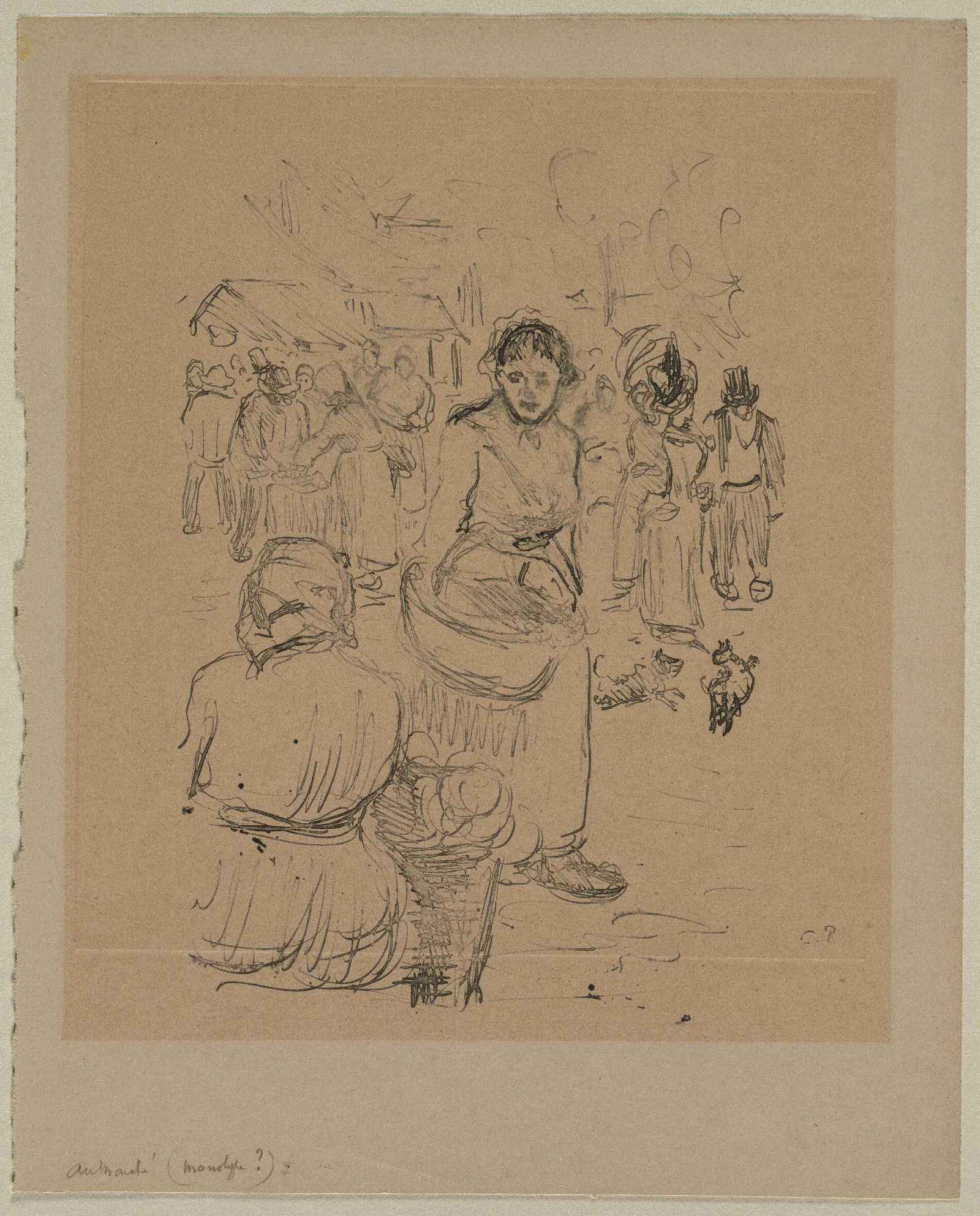 At The Market 8 Wall Art by Camille Pissarro - Canvas Print
