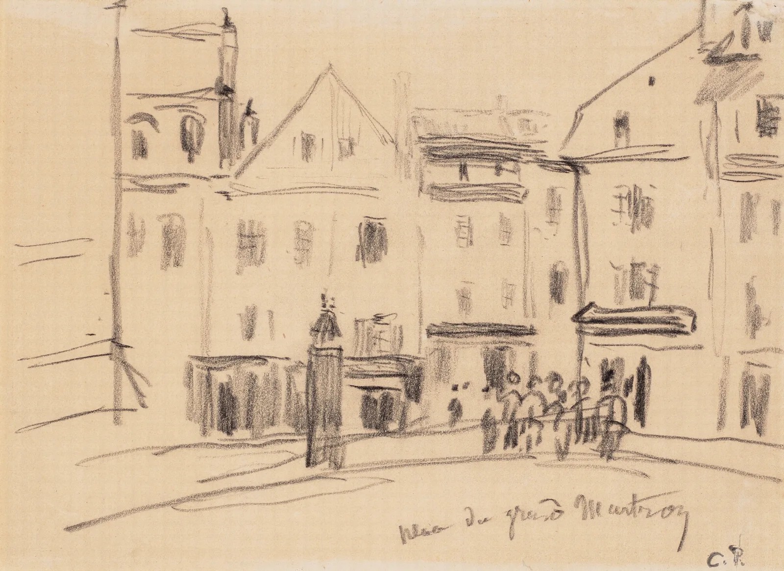 Place Du Grand Martroy Wall Art by Camille Pissarro - Canvas Print
