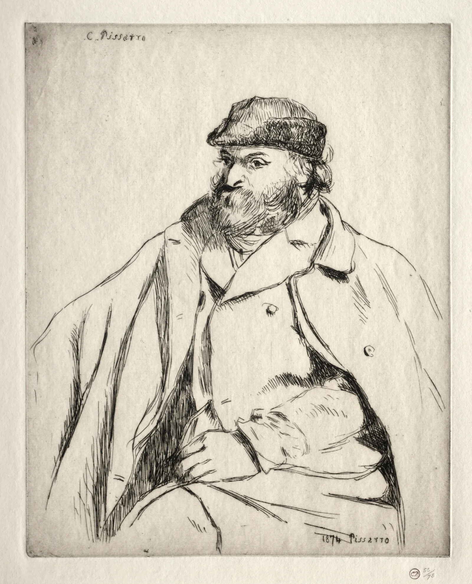 Portrait Of Paul Cezanne Wall Art by Camille Pissarro - Canvas Print