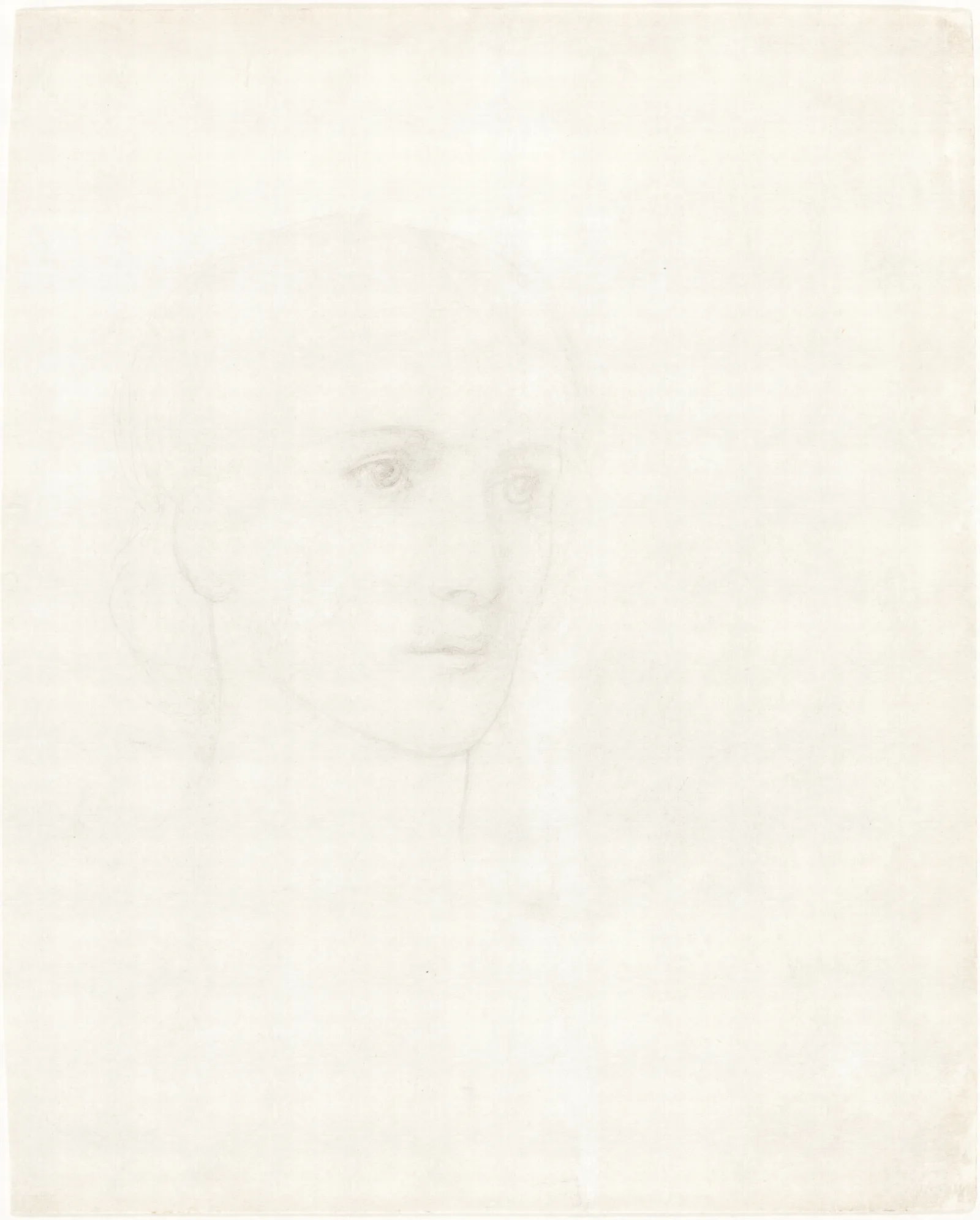 Head Of A Woman 13 Wall Art by Sir Edward Coley Burne-Jones - Canvas Print