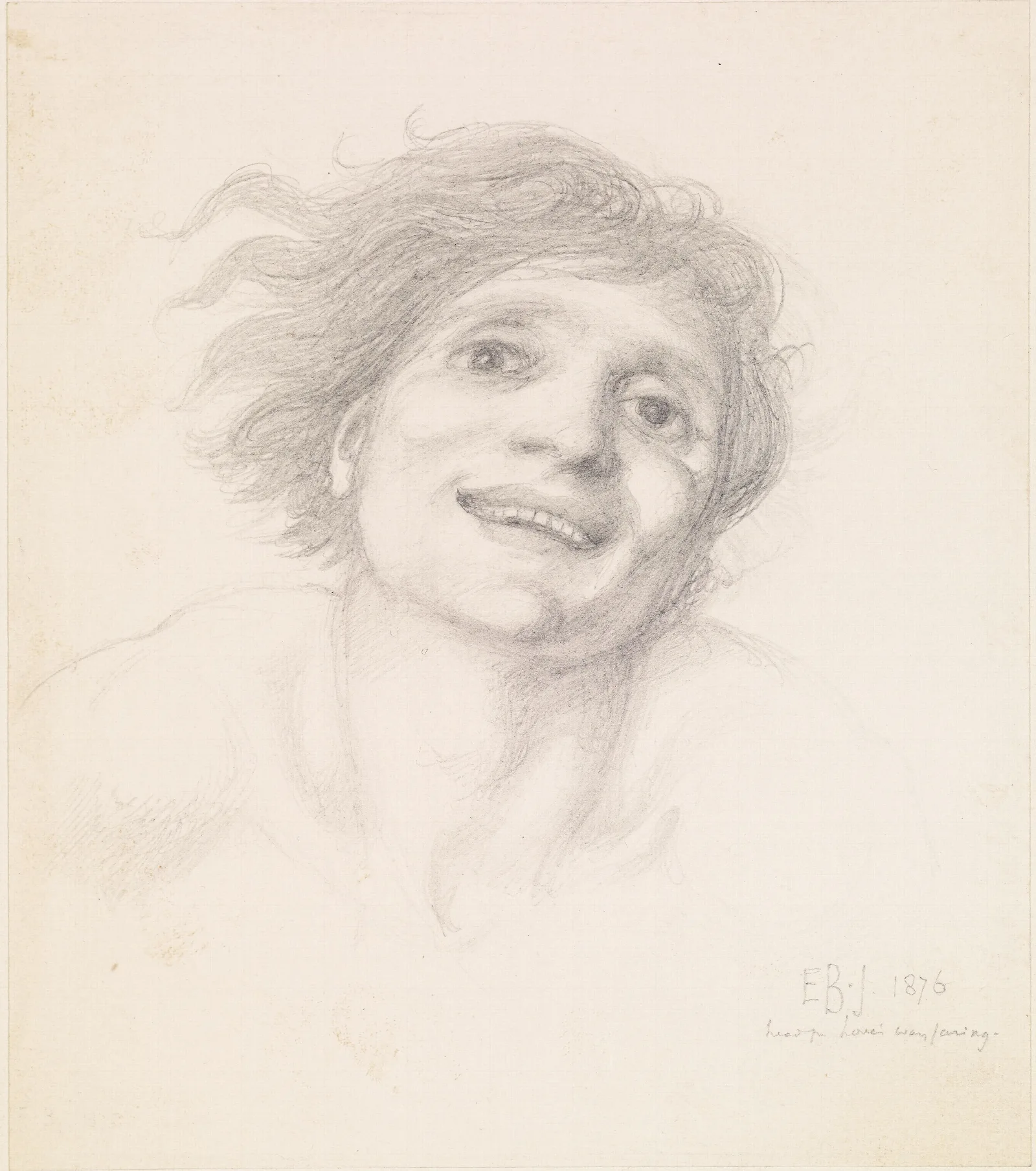 The Car Of Love Or Loves Wayfaring Study Of A Mans Head Wall Art by Sir Edward Coley Burne-Jones - Canvas Print