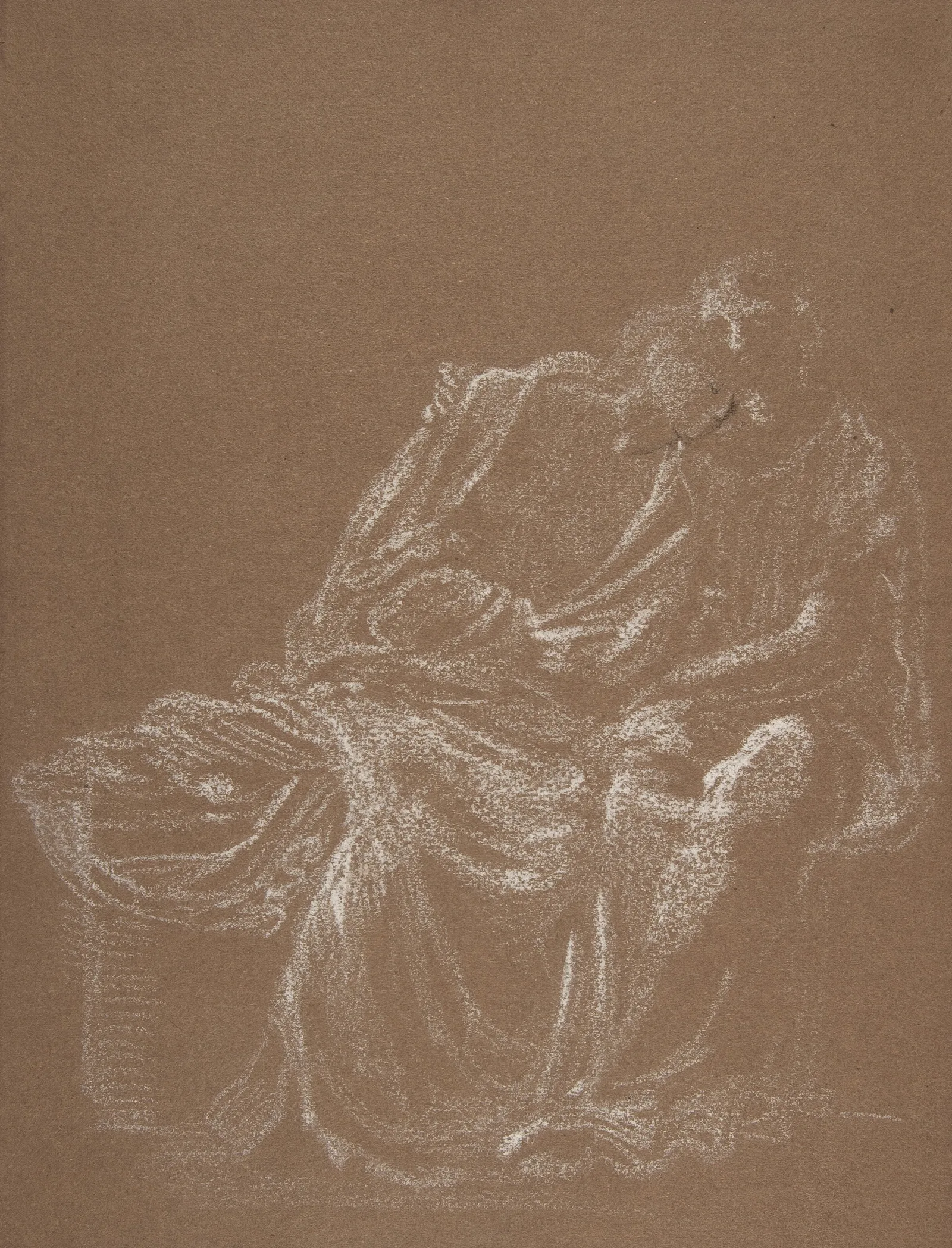 A Seated Couple Embracing Wall Art by Sir Edward Coley Burne-Jones - Canvas Print