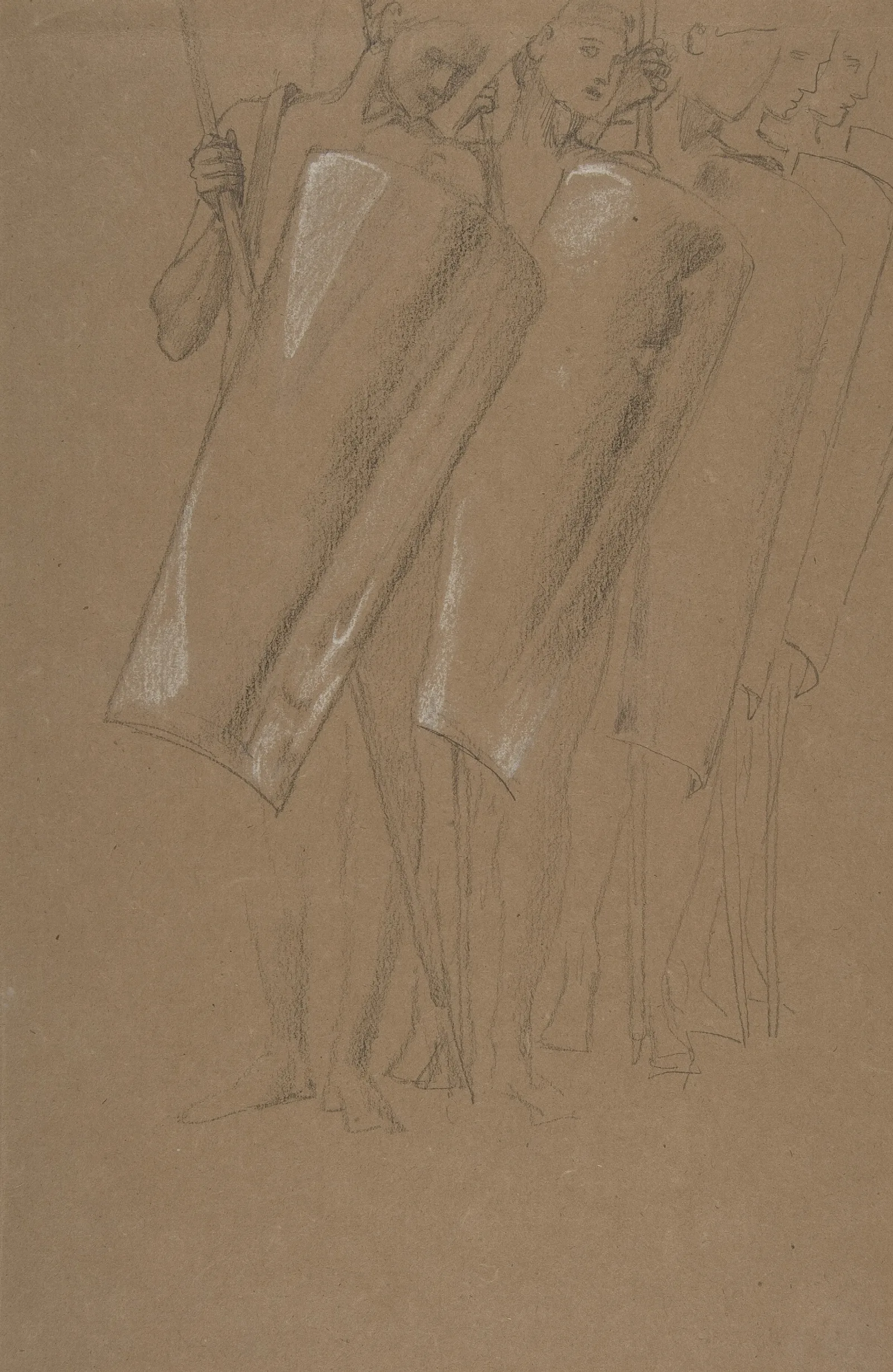 Armed Men Wall Art by Sir Edward Coley Burne-Jones - Canvas Print