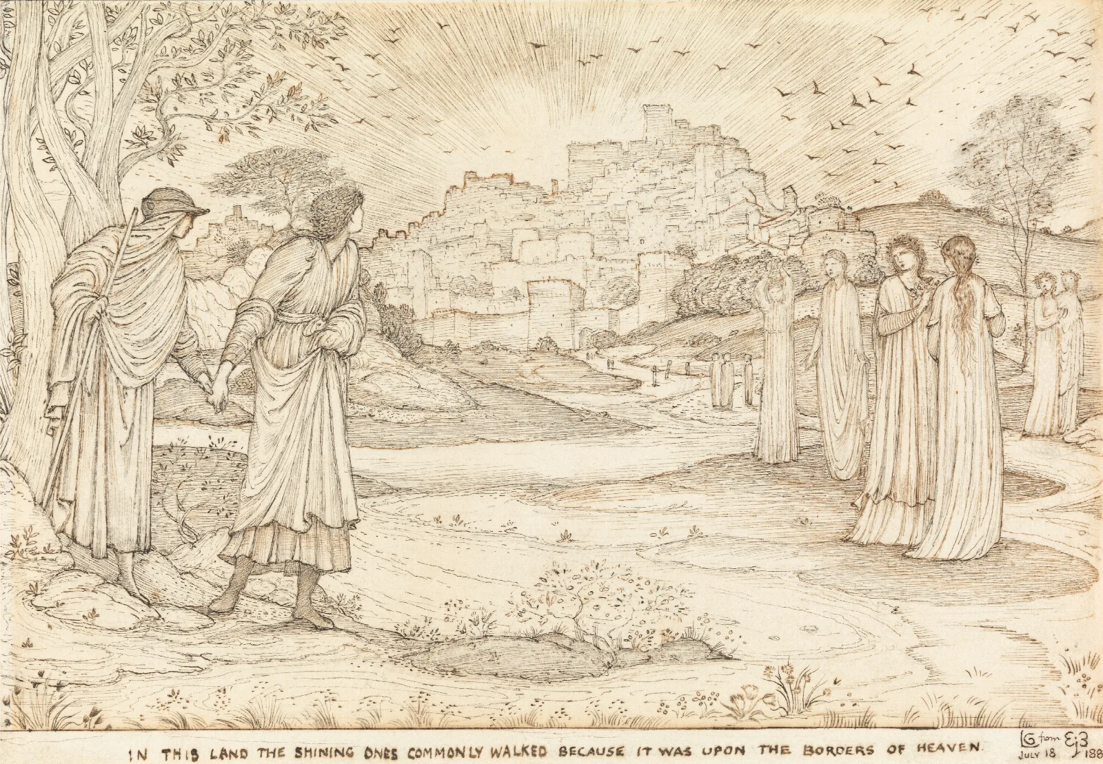 The Land Of Beulah Wall Art by Sir Edward Coley Burne-Jones - Canvas Print