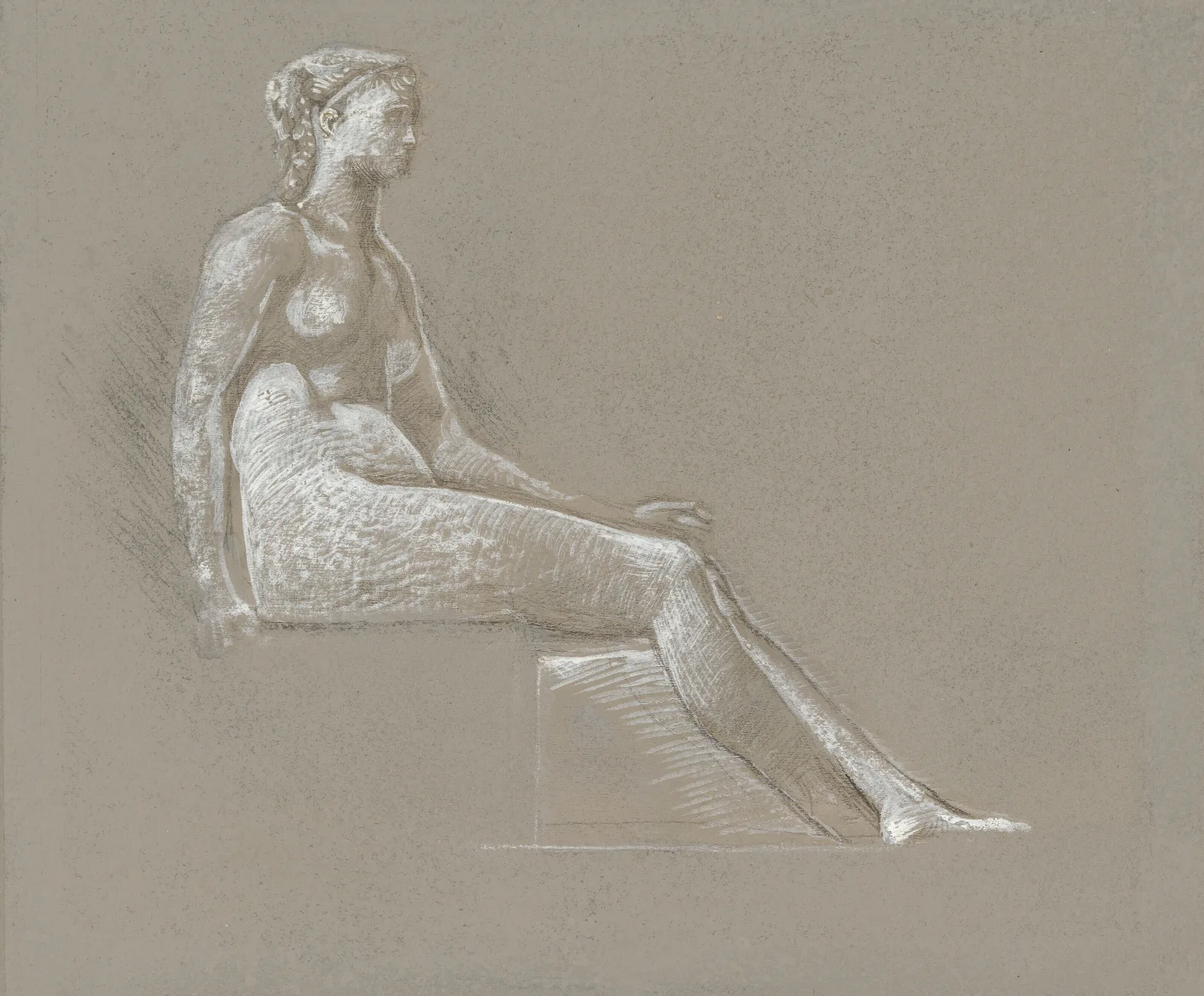 Female Nude Study 9 Wall Art by Sir Edward Coley Burne-Jones - Canvas Print
