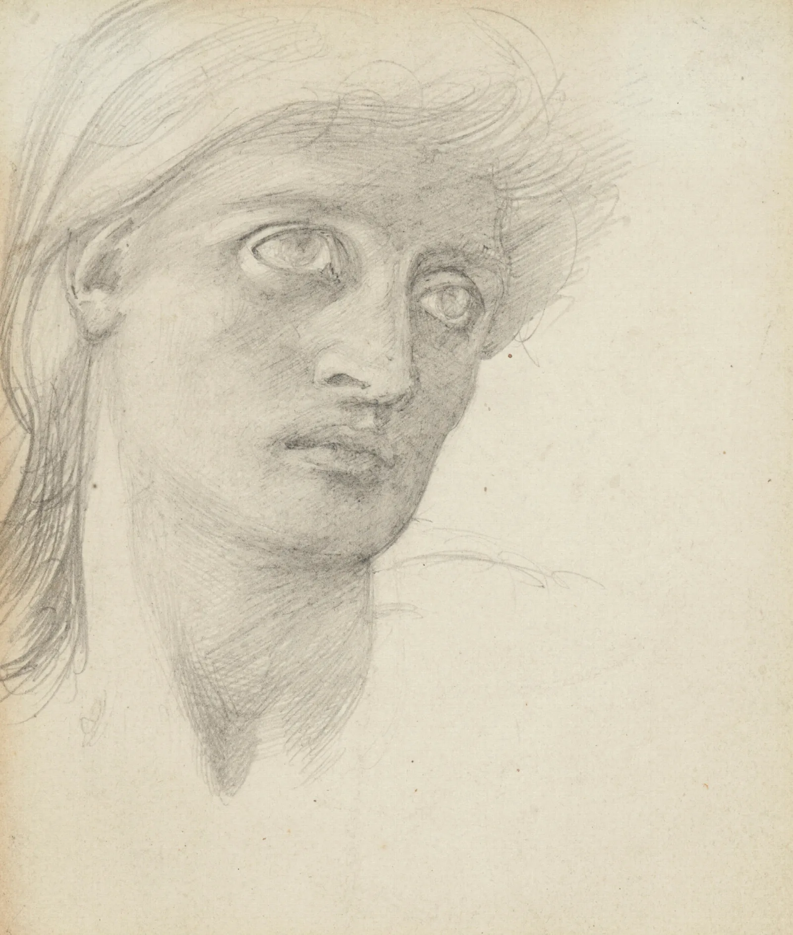 Heady Study Of Love For The Triumph Of Love Over Oblivion Wall Art by Sir Edward Coley Burne-Jones - Canvas Print