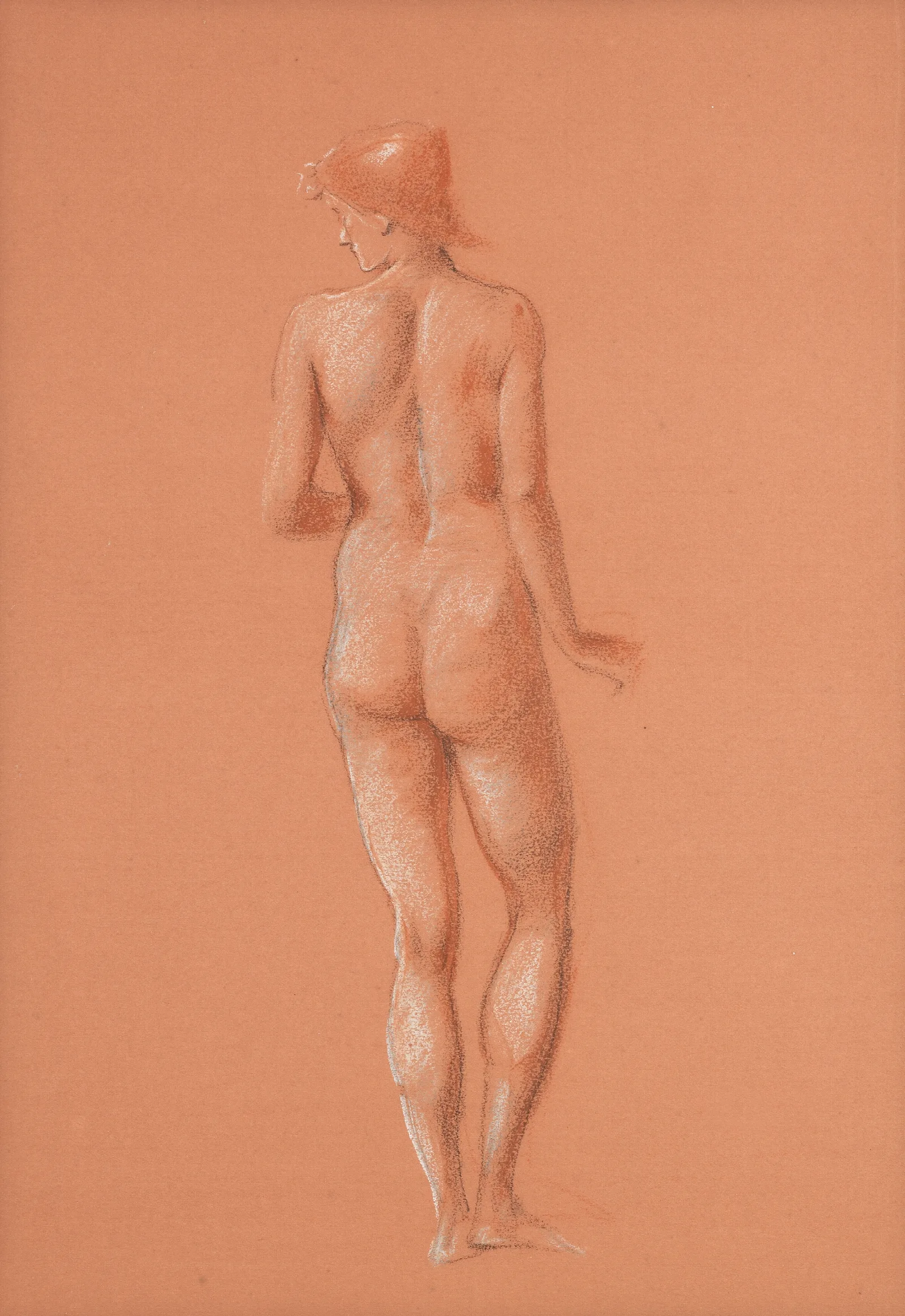 Nude Study For Attendant Figure In The Sleep Of Arthur In Avalon Wall Art by Sir Edward Coley Burne-Jones - Canvas Print