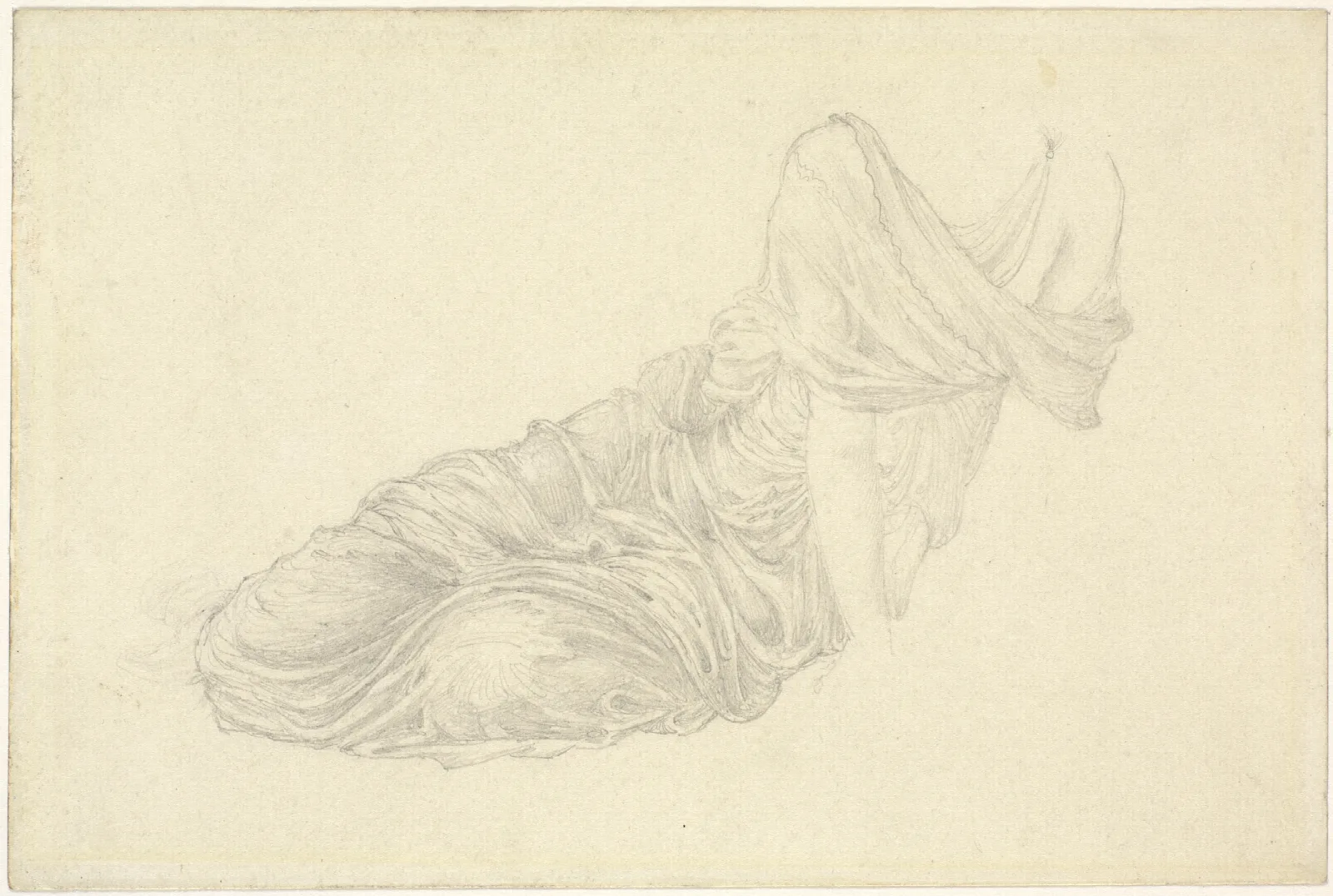 Drapery Study On A Reclining Figure Wall Art by Sir Edward Coley Burne-Jones - Canvas Print