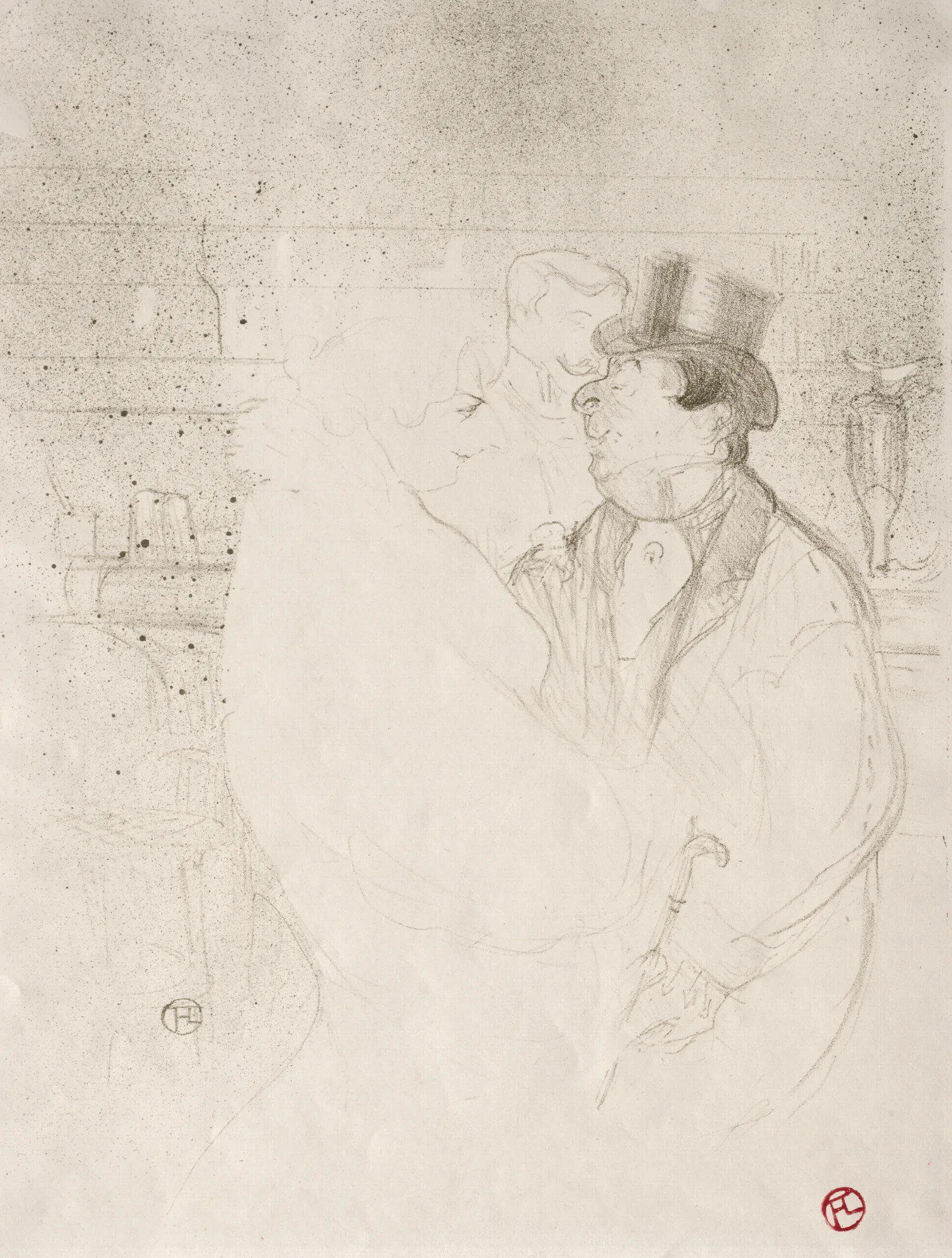 Ida Heath At The Bar Wall Art by Henri de Toulouse-Lautrec - Canvas Print