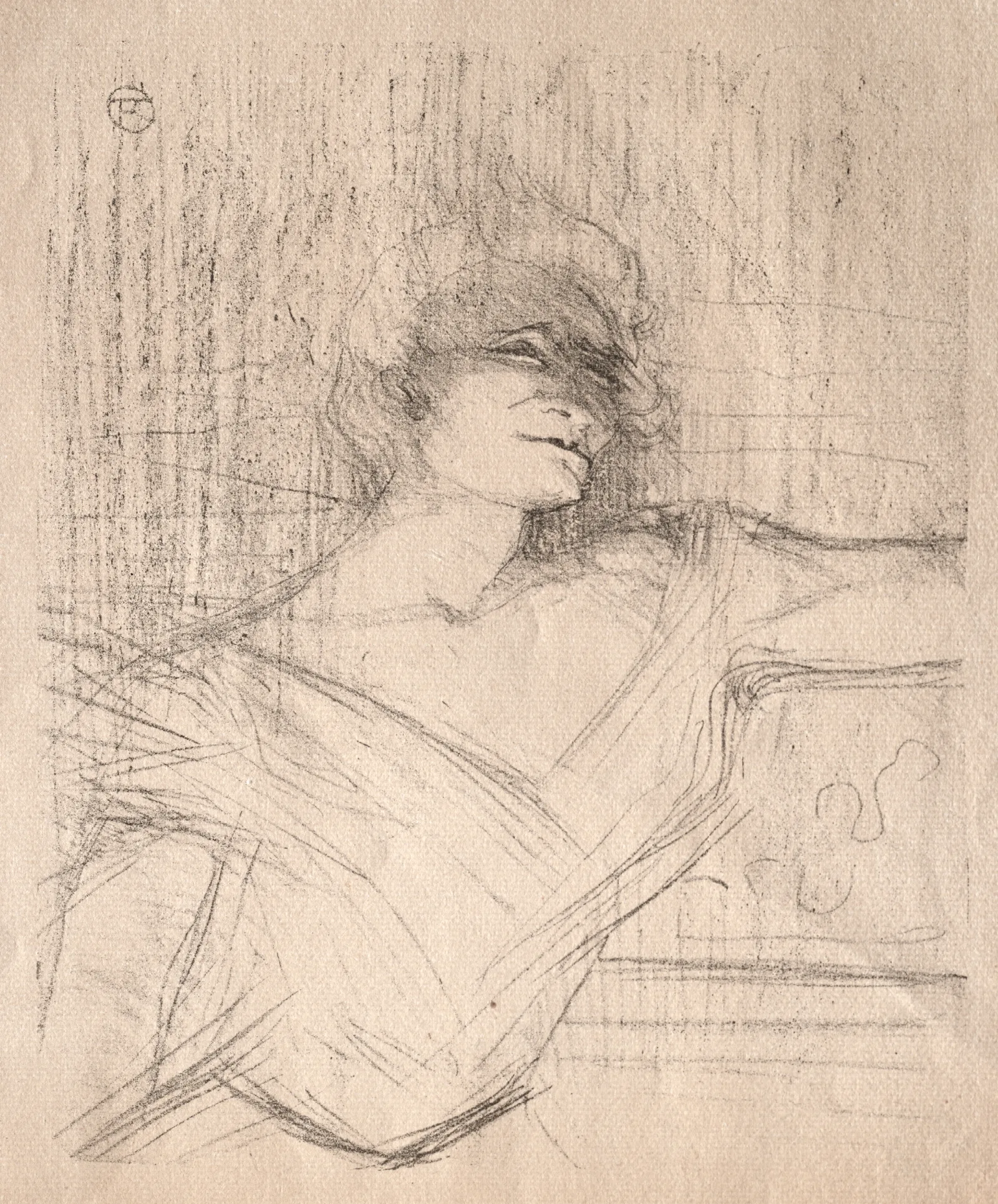 Yvette Guilbert Dans La Glu Wall Art by Henri de Toulouse-Lautrec - Canvas Print