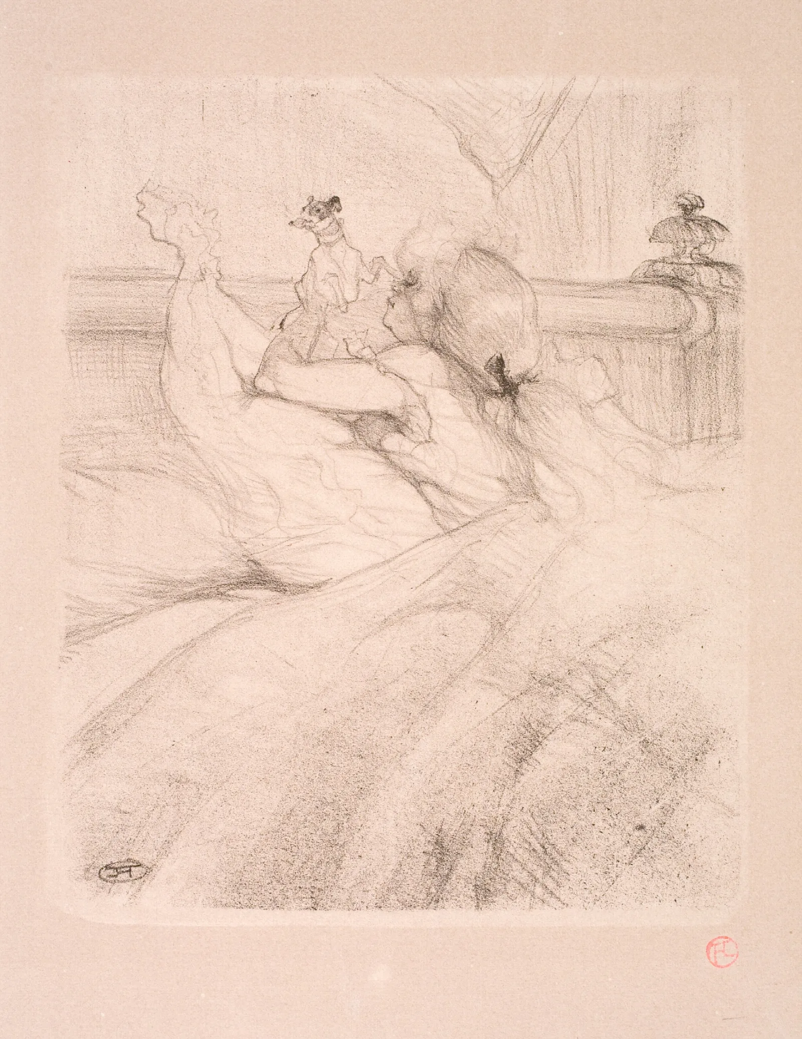 Au Lit Wall Art by Henri de Toulouse-Lautrec - Canvas Print