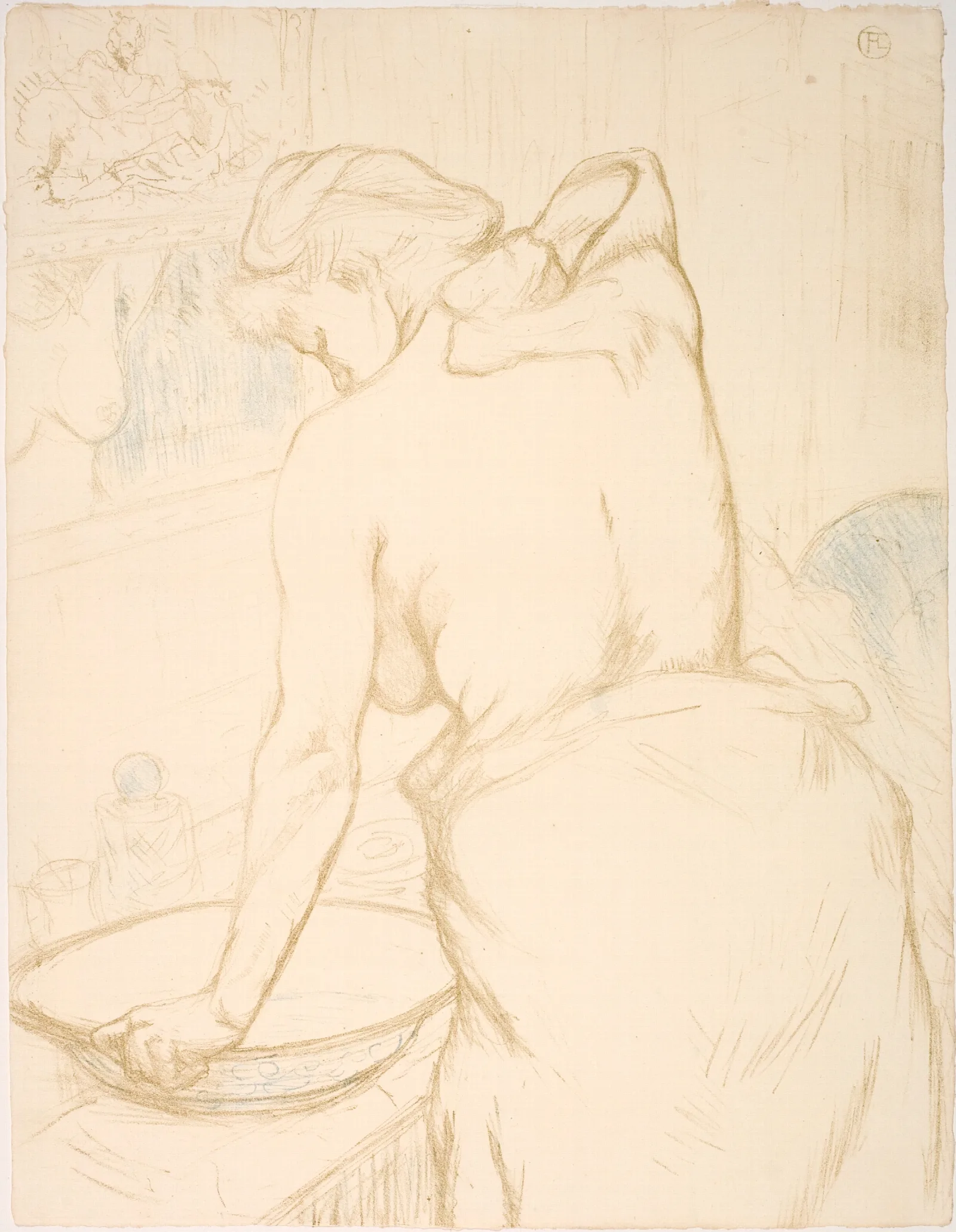 Femme Qui Se Lave La Toilette Wall Art by Henri de Toulouse-Lautrec - Canvas Print