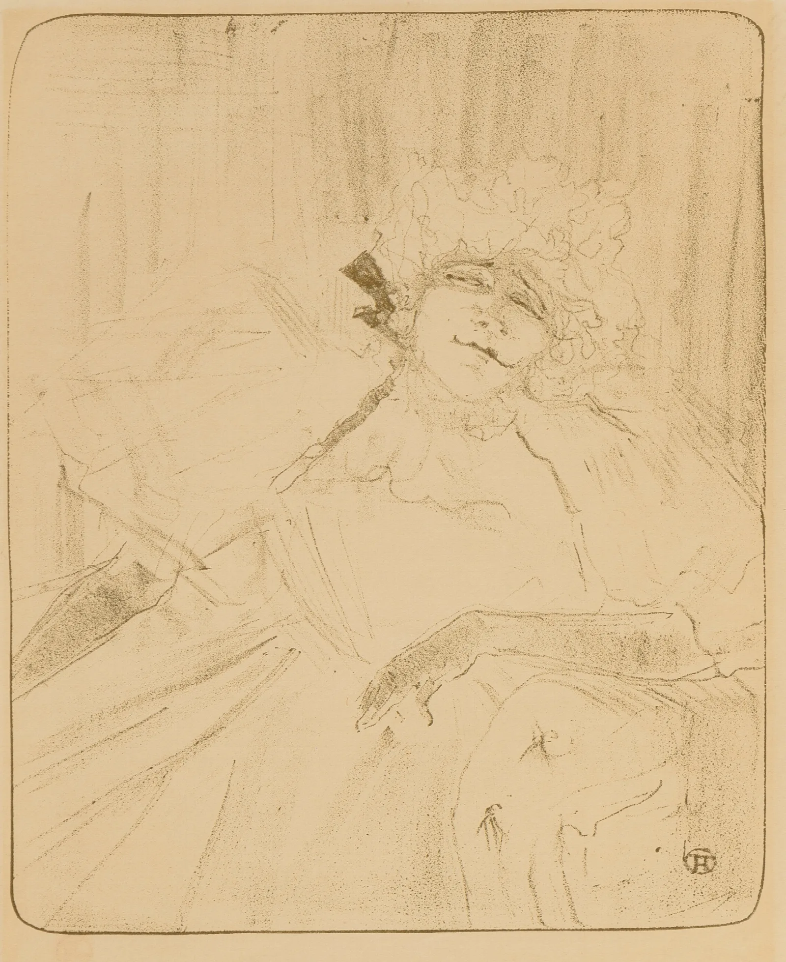 Yvette Guilbert Pl 9 Wall Art by Henri de Toulouse-Lautrec - Canvas Print
