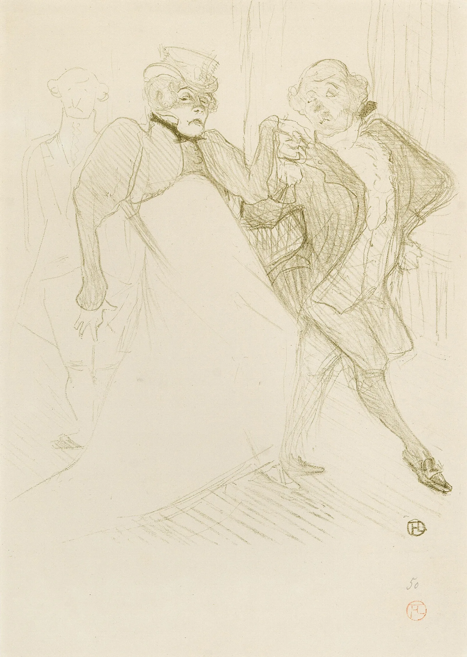 Rejane Et Galipaux Dans Madame Sans Gene Wall Art by Henri de Toulouse-Lautrec - Canvas Print