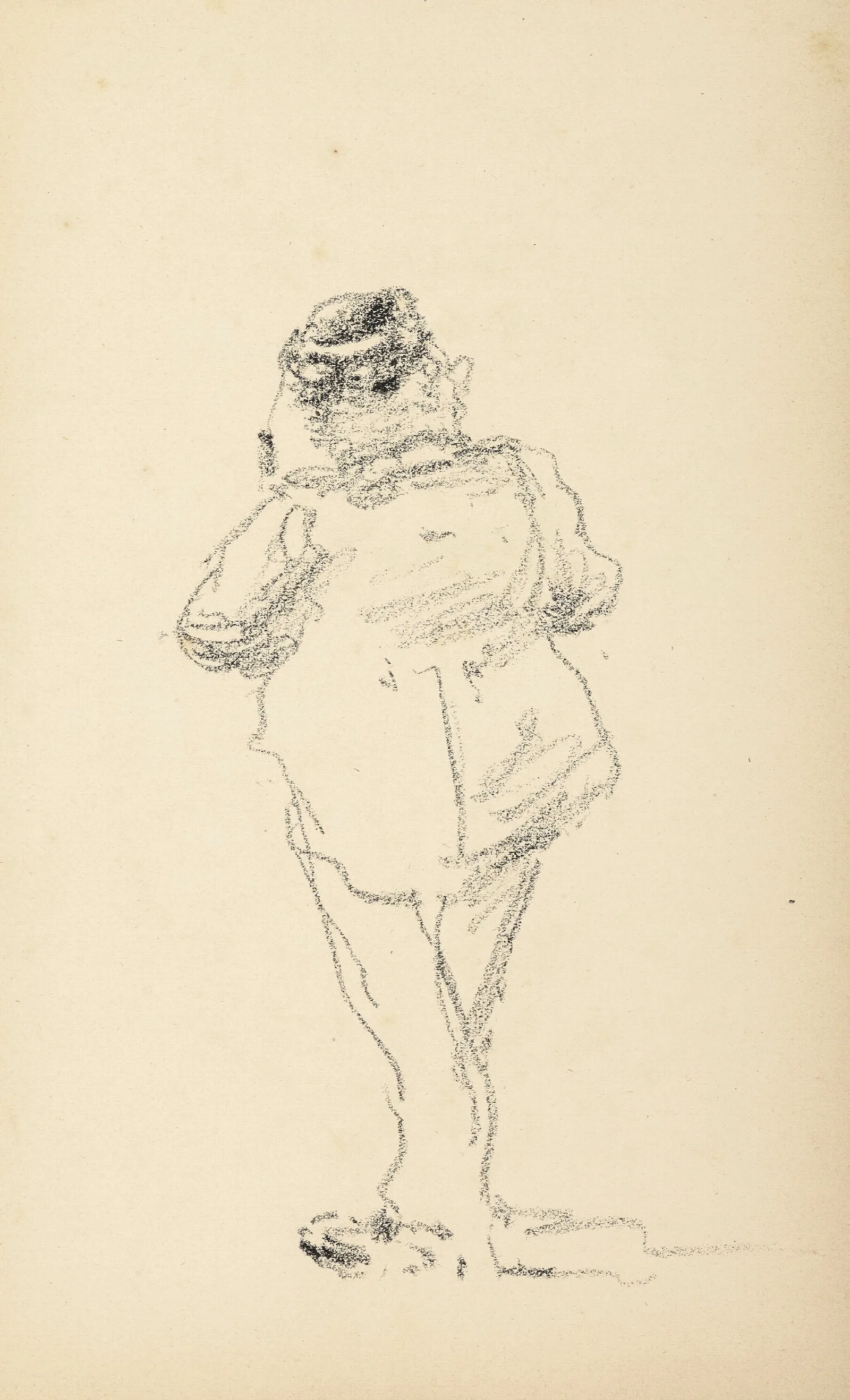 Homme A La Toque De Dos Wall Art by Henri de Toulouse-Lautrec - Canvas Print