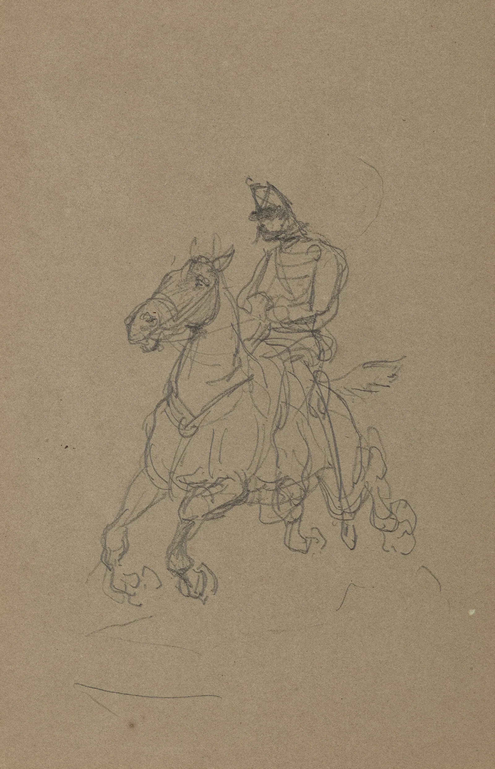 Ulhan A Cheval Wall Art by Henri de Toulouse-Lautrec - Canvas Print