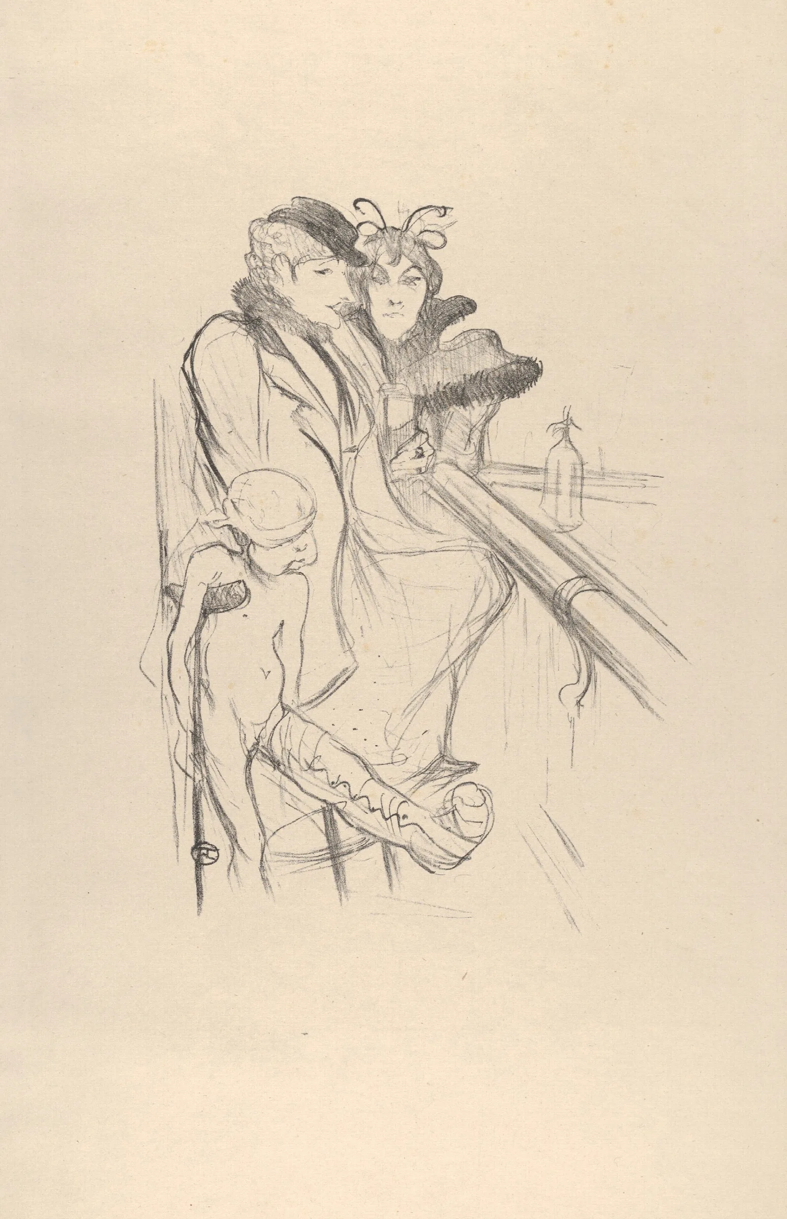 Eros Vanquished 2 Wall Art by Henri de Toulouse-Lautrec - Canvas Print