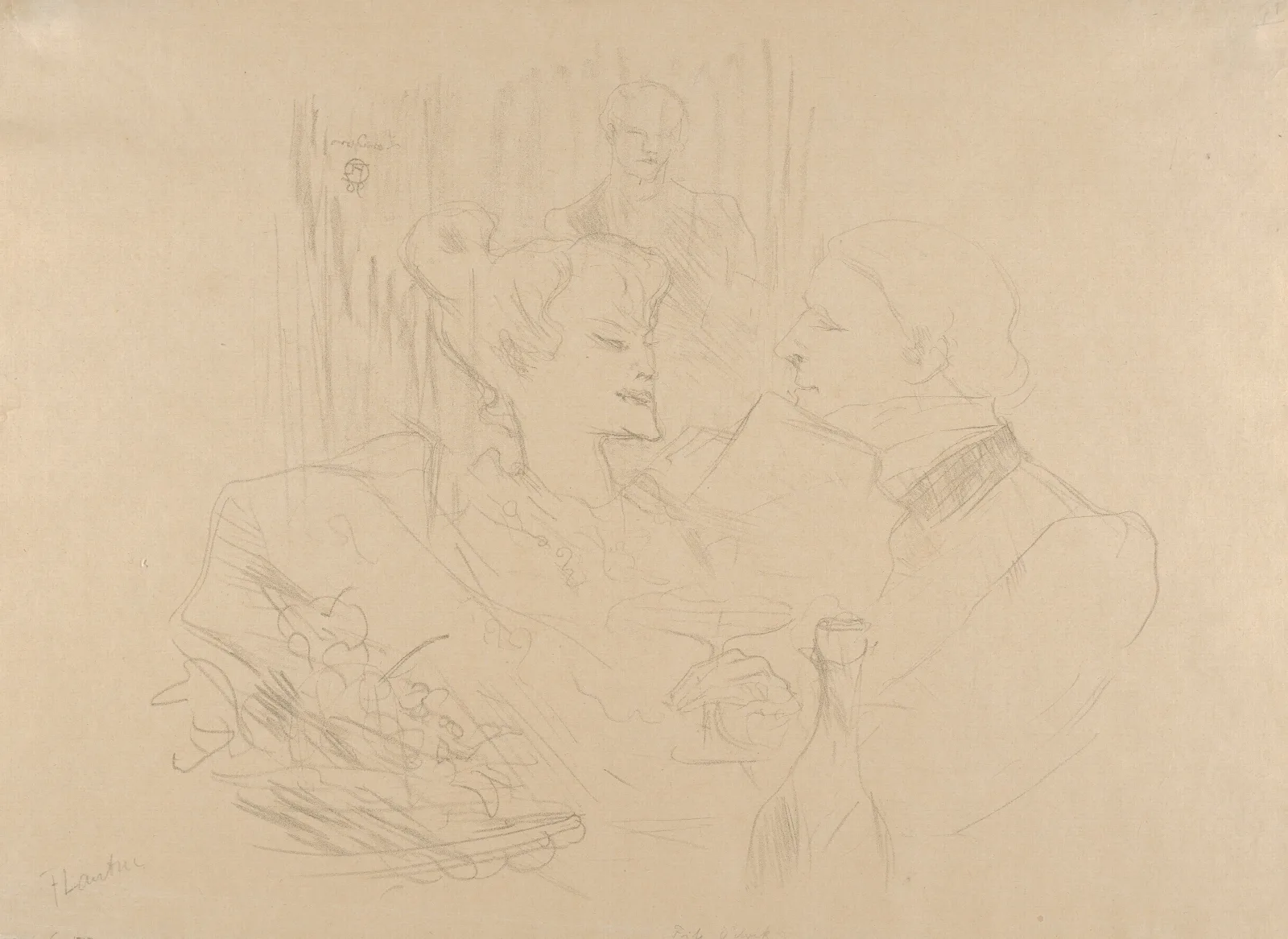 Five Oclock Supper In London Wall Art by Henri de Toulouse-Lautrec - Canvas Print