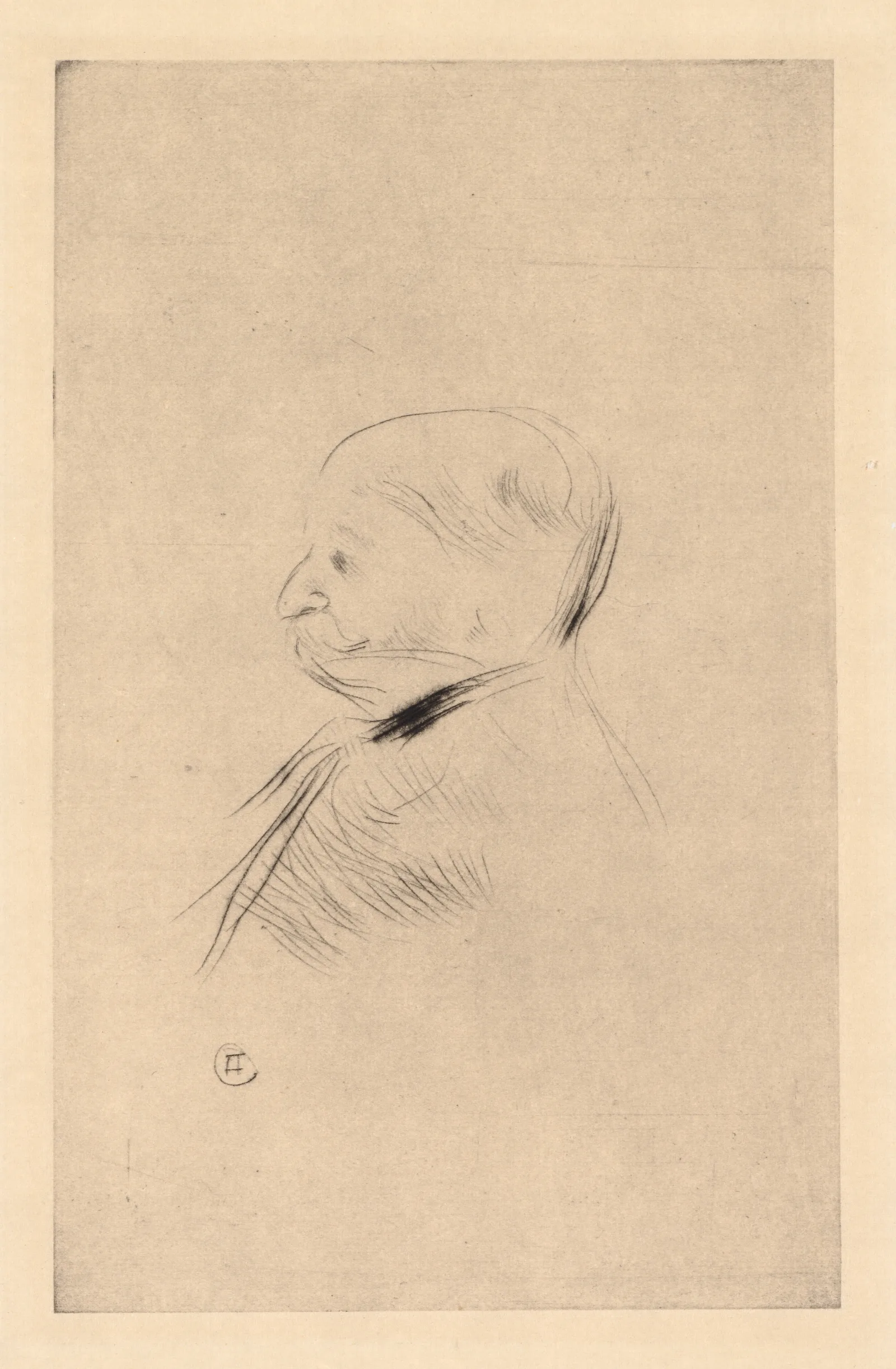 Portrait Of A Man Portrait Dun Homme 2 Wall Art by Henri de Toulouse-Lautrec - Canvas Print