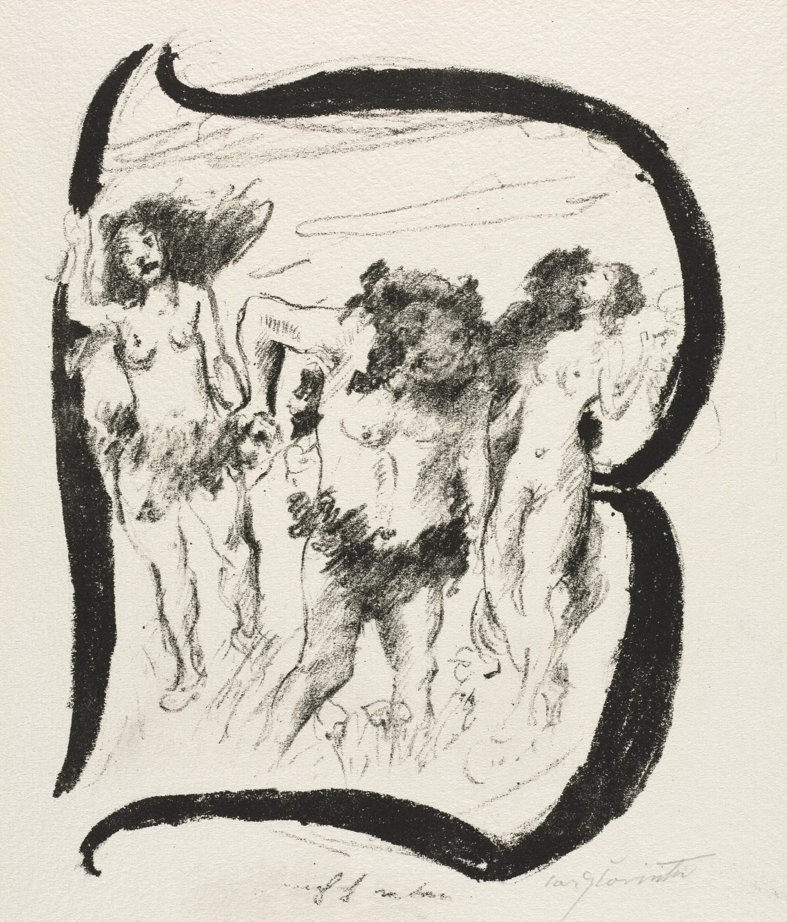 Das Abc Letter B Wall Art by Lovis Corinth - Canvas Print