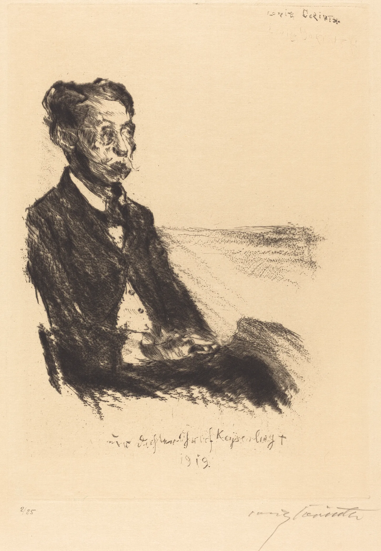 Count Keyserling Bildnis Des Grafen Keyserling Wall Art by Lovis Corinth - Canvas Print