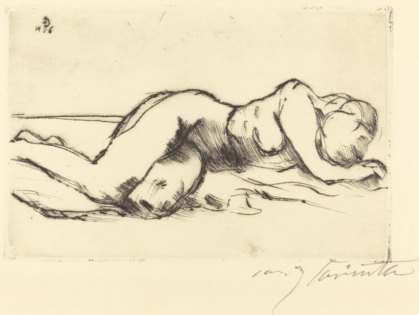 Female Nude Weiblicher Akt Wall Art by Lovis Corinth - Canvas Print