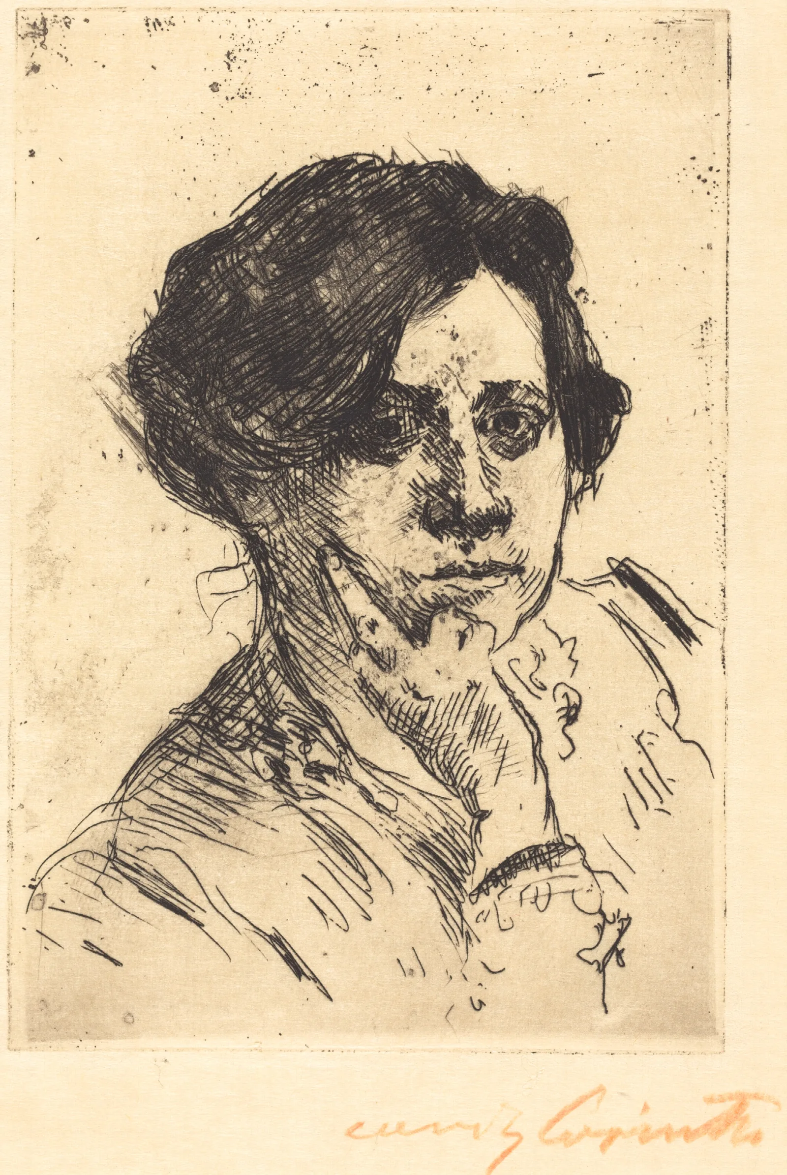 Head Of Woman Frauenkopf Wall Art by Lovis Corinth - Canvas Print