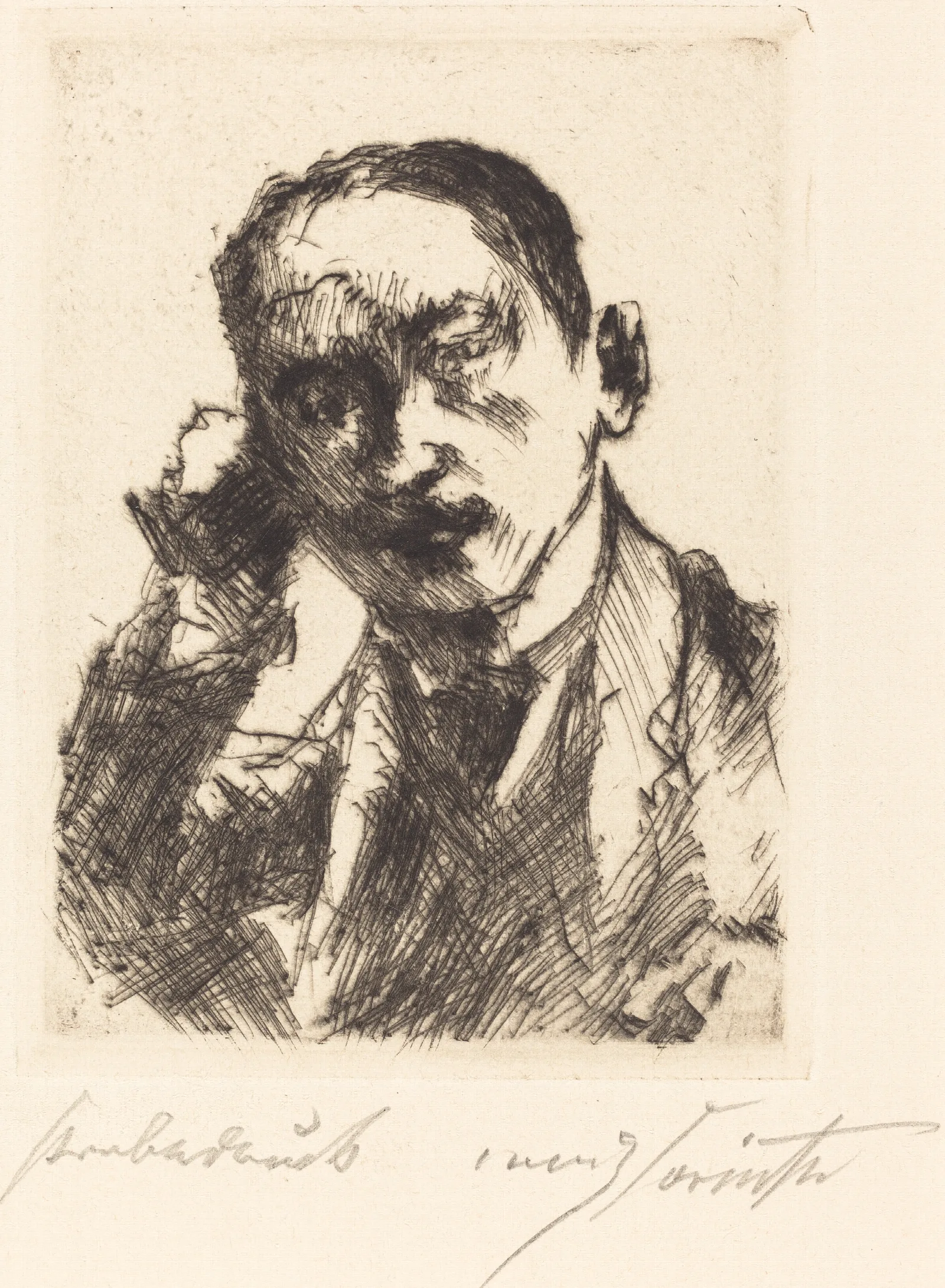 Karl Schwarz Bildnis K S Wall Art by Lovis Corinth - Canvas Print