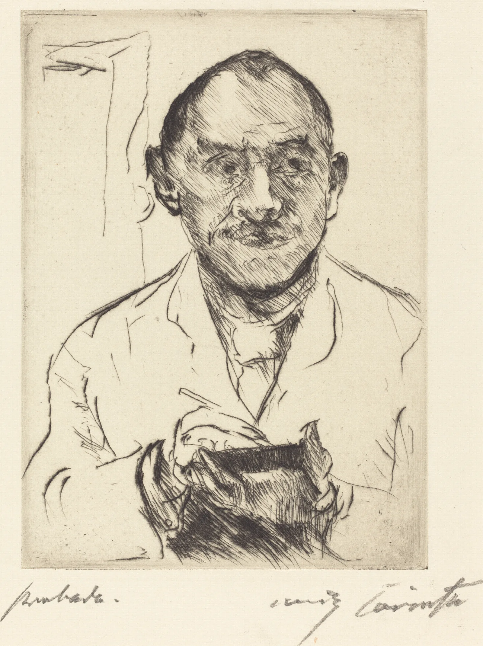 Self Portrait Selbstbildnis 3 Wall Art by Lovis Corinth - Canvas Print
