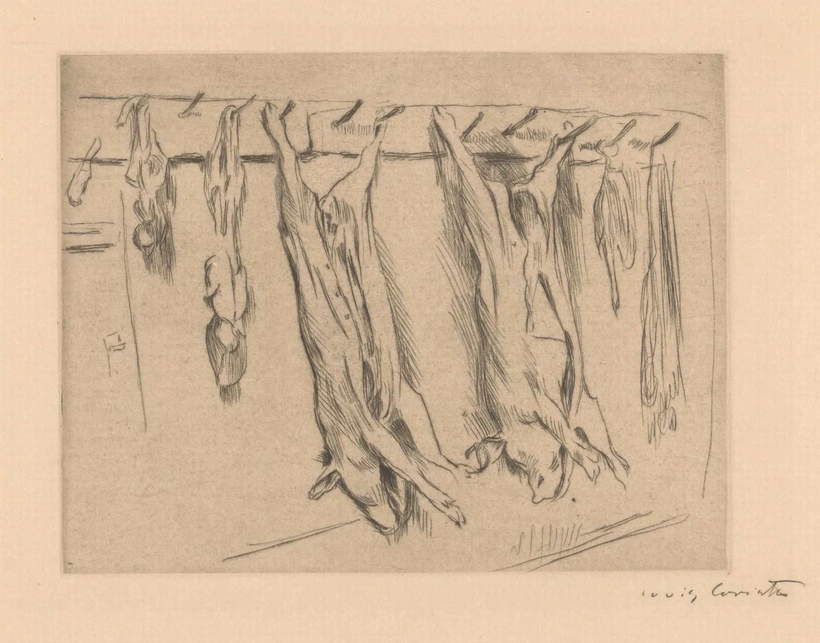Geslachte Varkens Wall Art by Lovis Corinth - Canvas Print