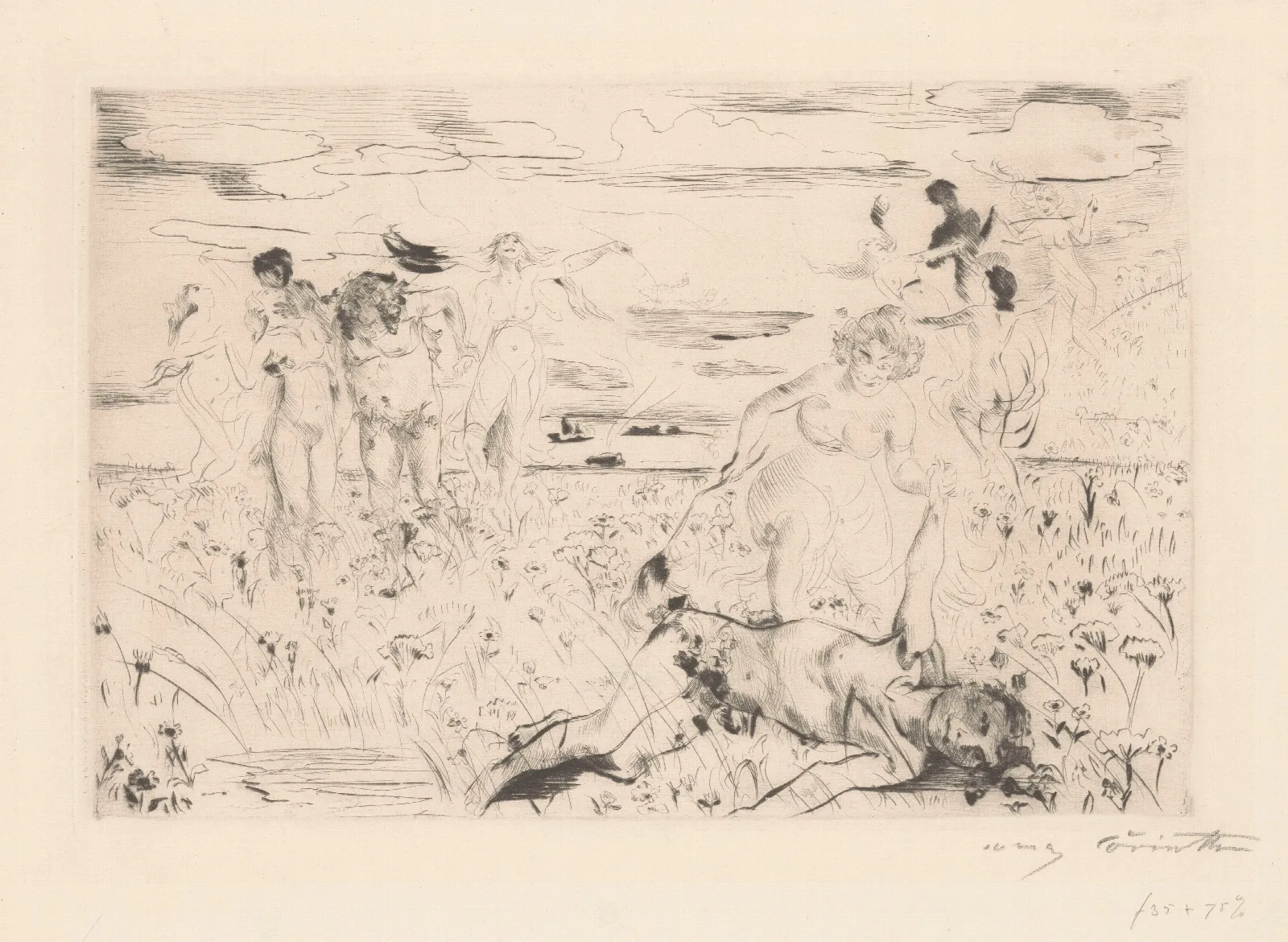 Uitgelaten Bacchanten In Een Veld Wall Art by Lovis Corinth - Canvas Print