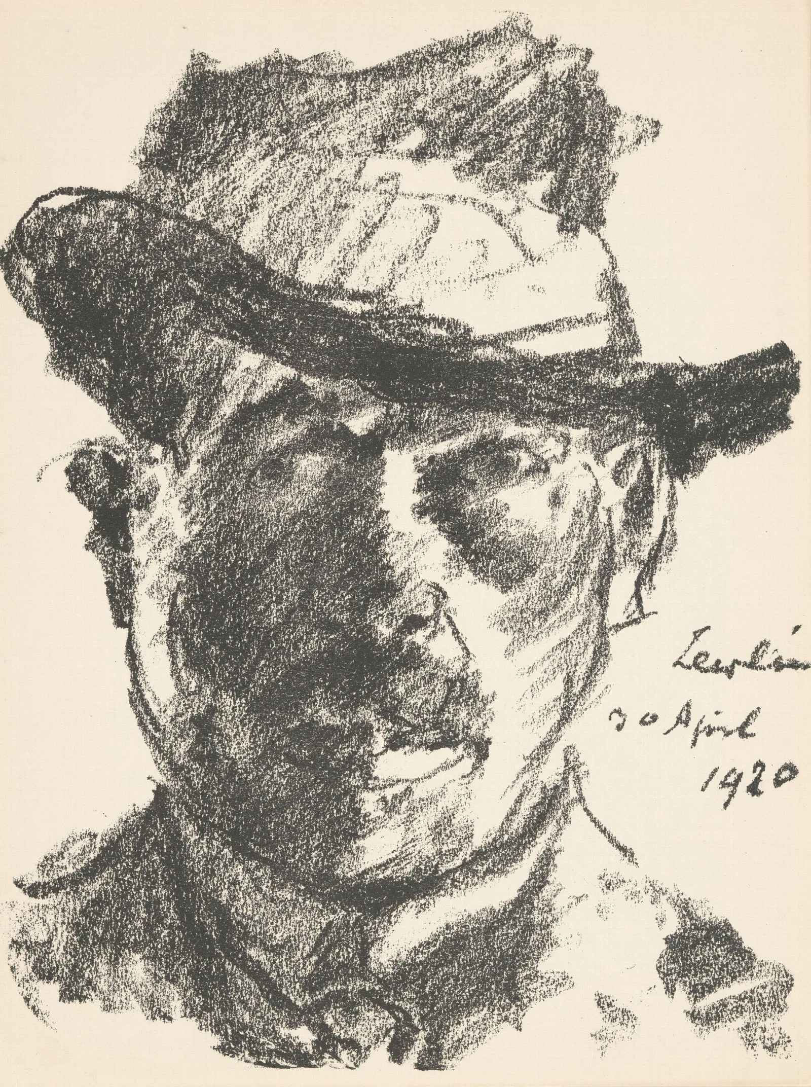 Zelfportret Lovis Corinth Wall Art by Lovis Corinth - Canvas Print