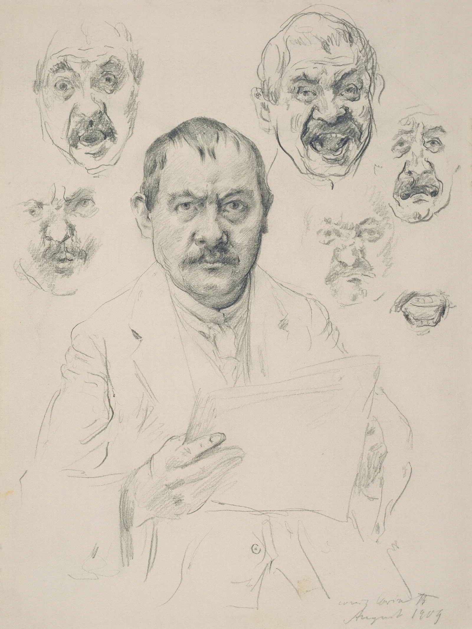 Studien Zu Einem Selbstbildnis Wall Art by Lovis Corinth - Canvas Print