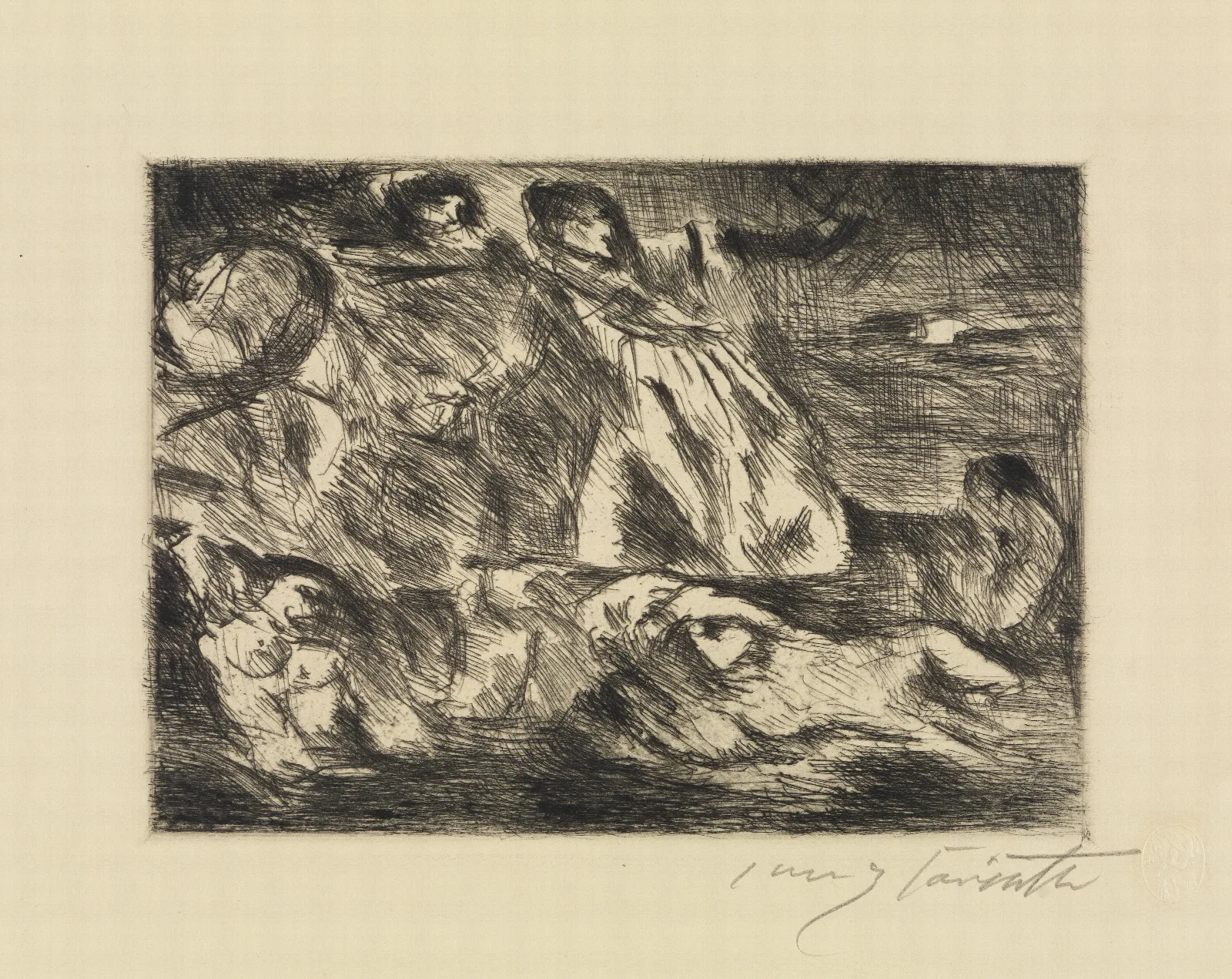 Dantebarke Nach Delacroix Wall Art by Lovis Corinth - Canvas Print