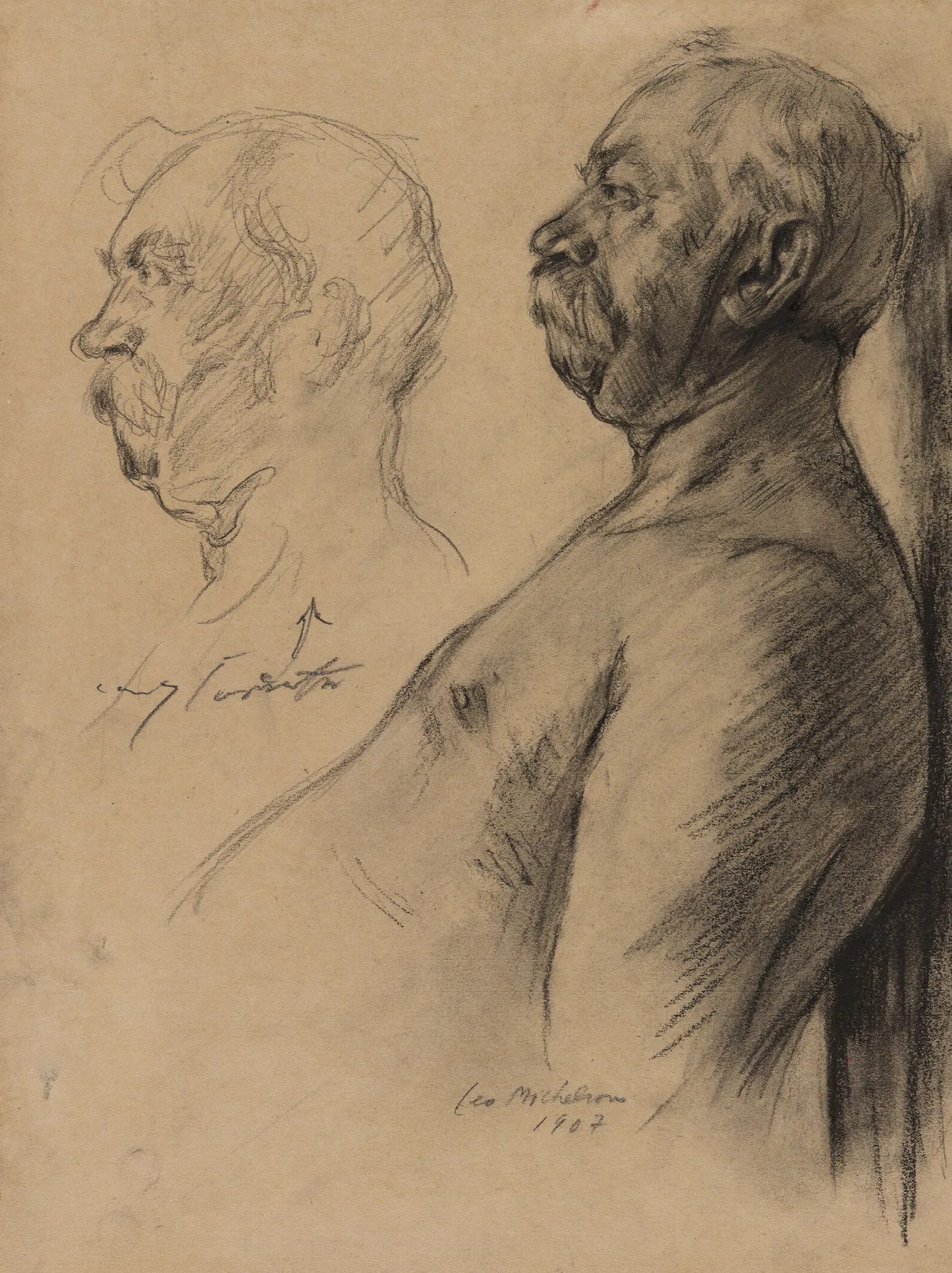 Studies Of An Old Man Wall Art by Lovis Corinth - Canvas Print