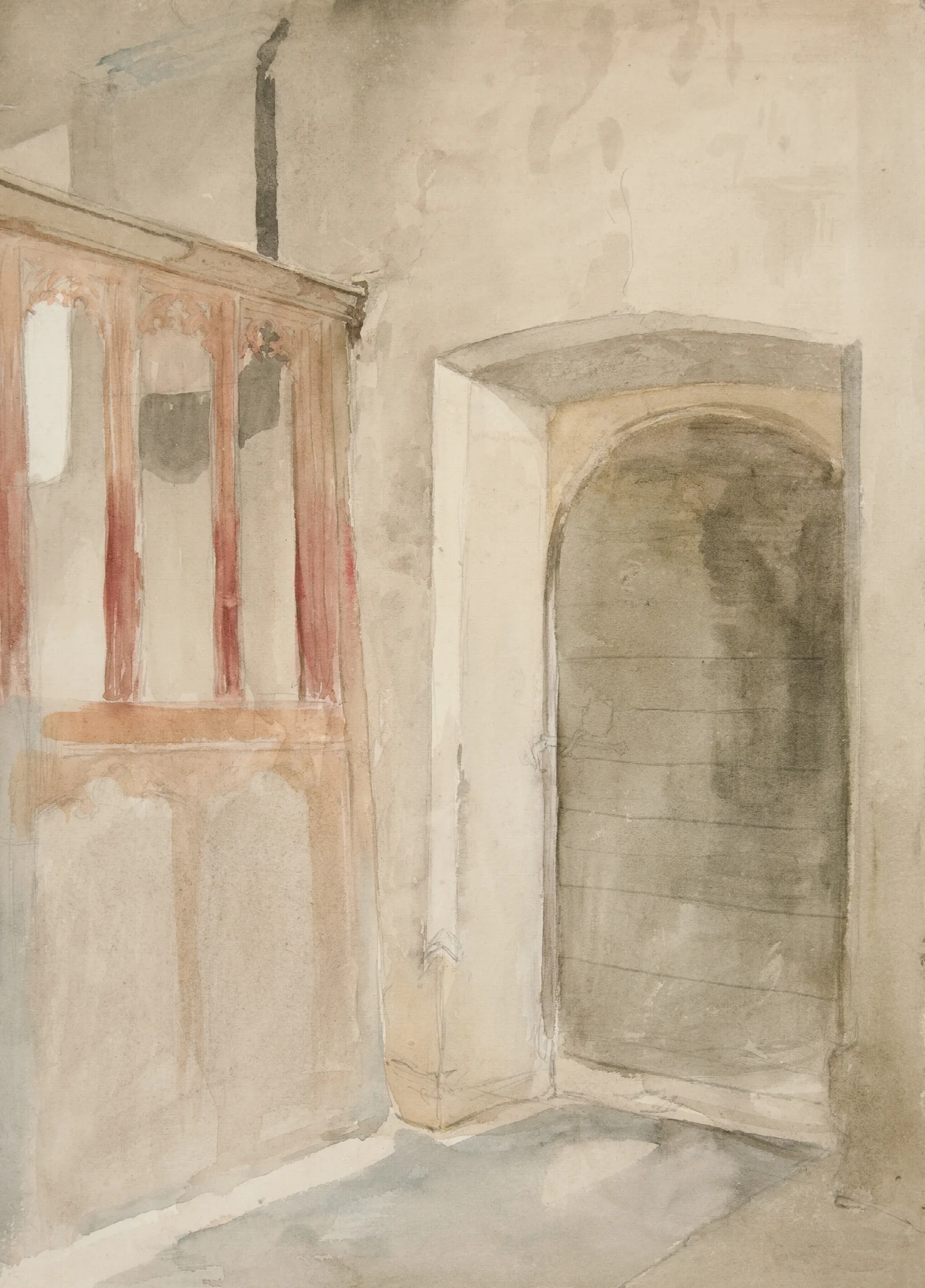Interior Study 3 Wall Art by Edwin Austin Abbey - Canvas Print