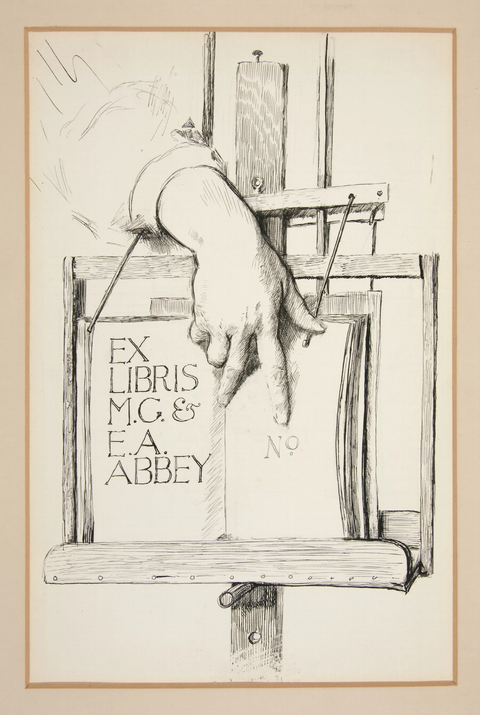 Sketch For Ex Libris M G E A Abbey Wall Art by Edwin Austin Abbey - Canvas Print