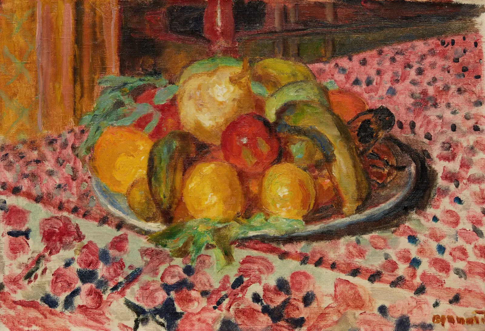 Assiette De Fruits Wall Art by Pierre Bonnard - Canvas Print