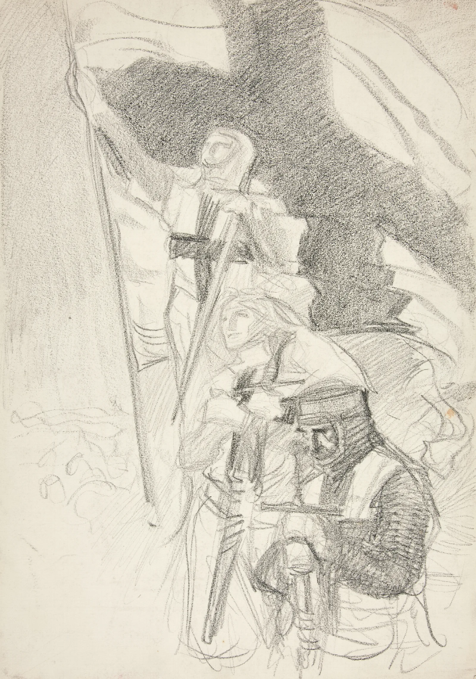 Study For Crusaders Sighting Jerusalem Wall Art by Edwin Austin Abbey - Canvas Print