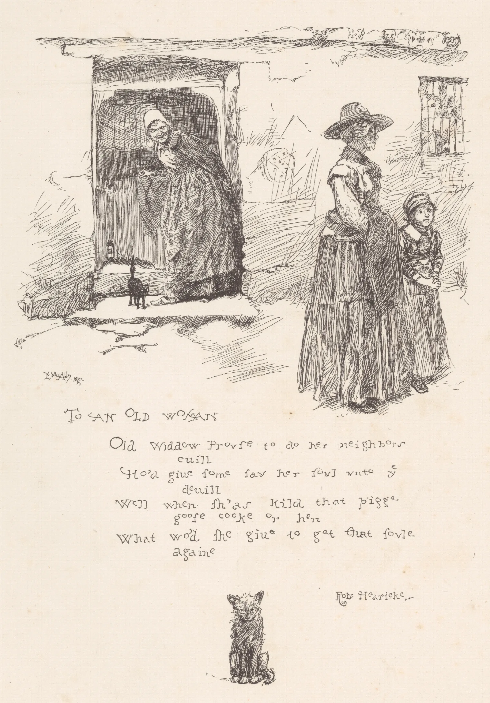 To An Old Woman By Robert Herrick Wall Art by Edwin Austin Abbey - Canvas Print