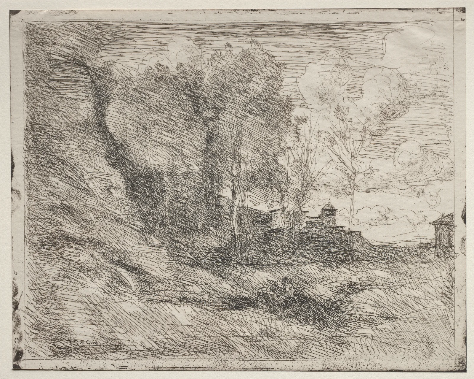 A Souvenir Of Ostia Wall Art by Jean-Baptiste-Camille Corot - Canvas Print