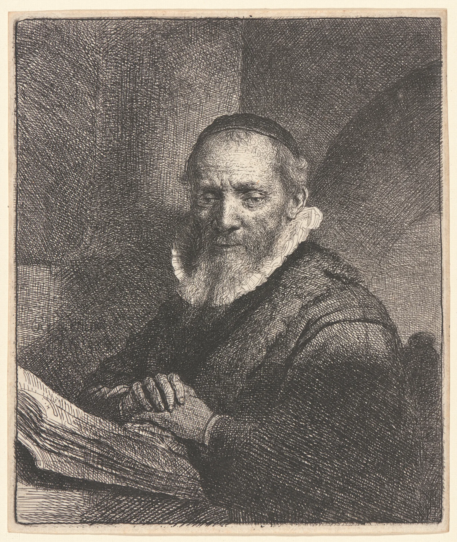 Jan Cornelis Sylvius Preacher Wall Art by Rembrandt van Rijn - Canvas Print
