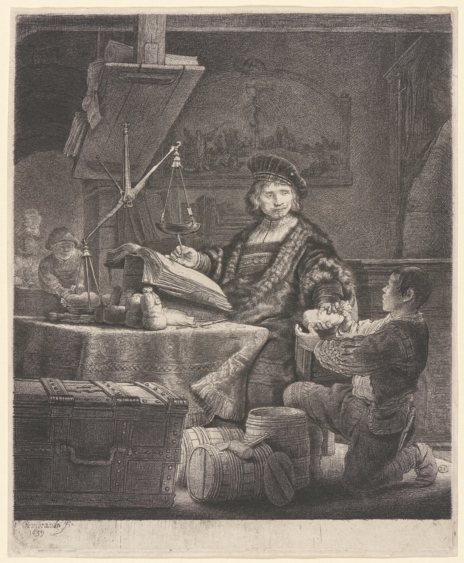 Jan Uytenbogaert Wall Art by Rembrandt van Rijn - Canvas Print