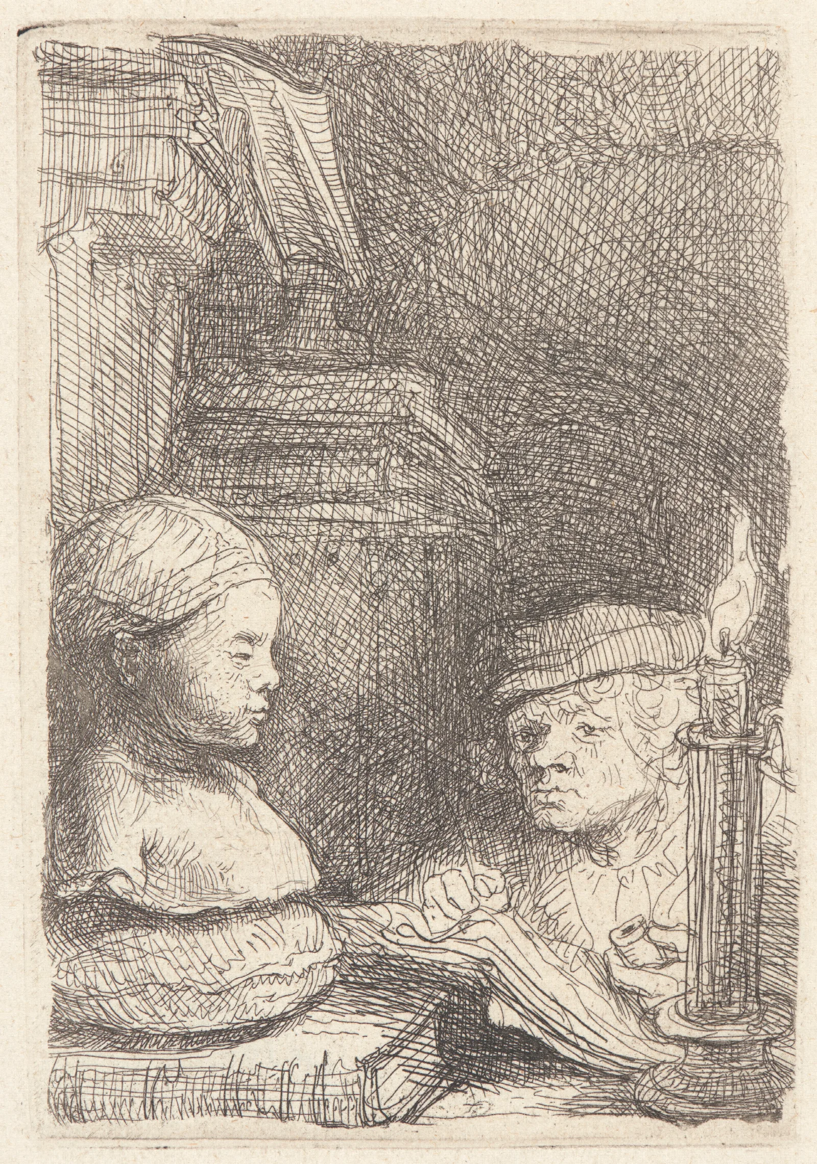 Man Drawing From A Cast Wall Art by Rembrandt van Rijn - Canvas Print