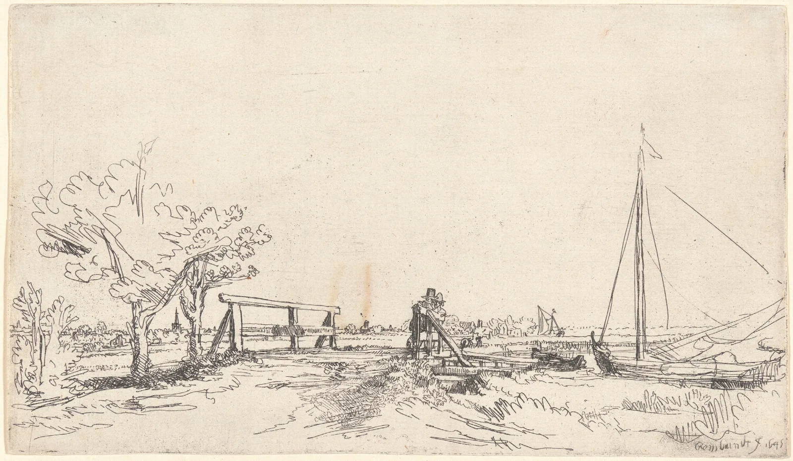 Sixs Bridge Wall Art by Rembrandt van Rijn - Canvas Print