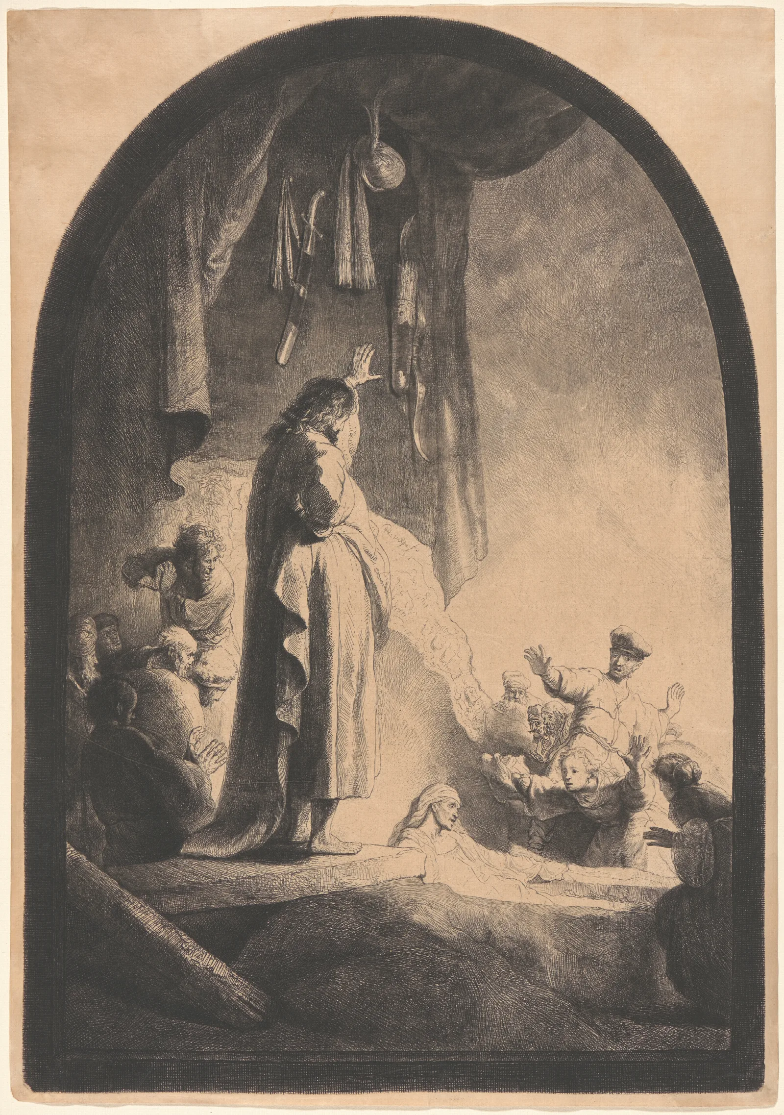 The Raising Of Lazarus 17 Wall Art by Rembrandt van Rijn - Canvas Print
