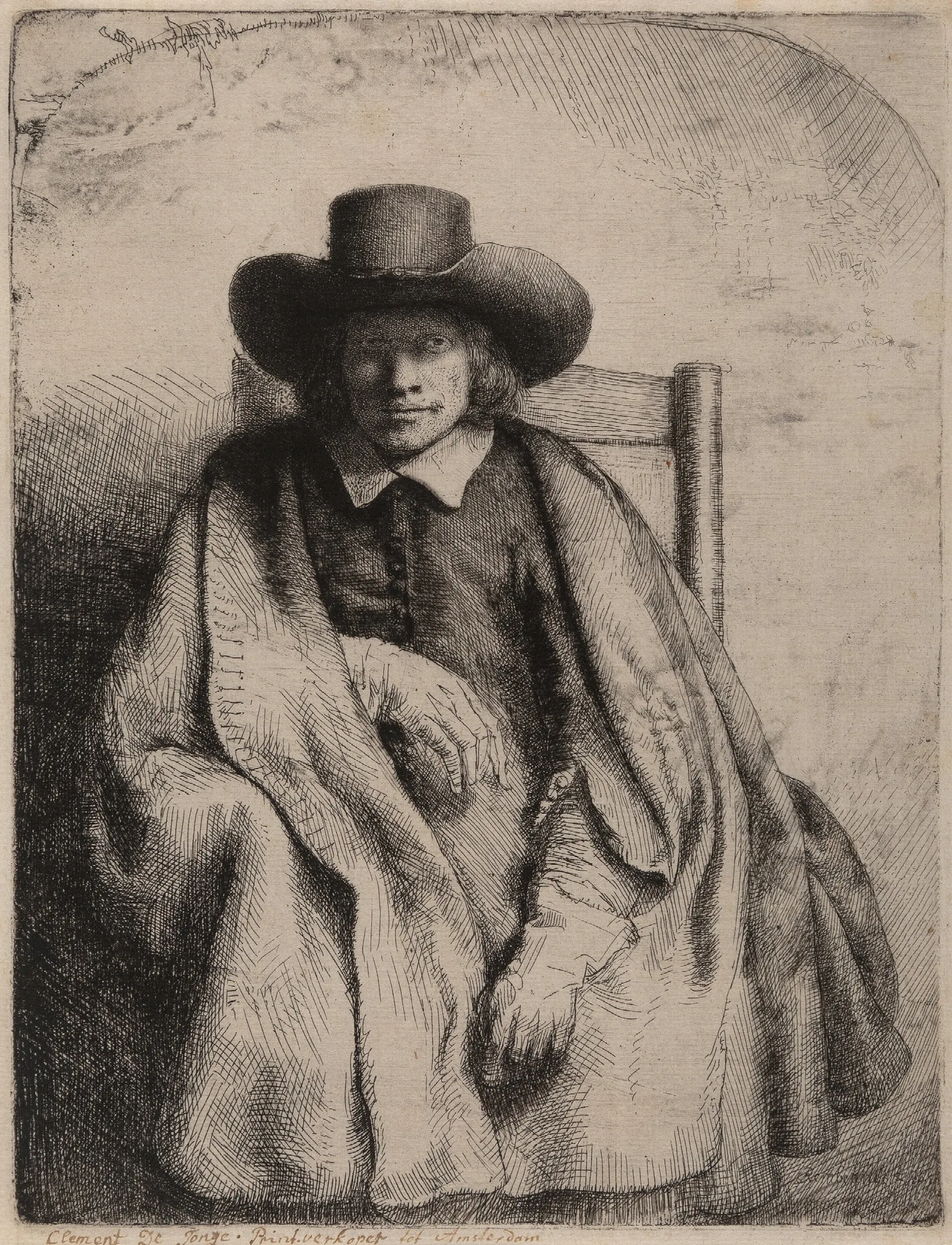 Clement De Jonghe Printseller 2 by Rembrandt van Rijn - Canvas Print