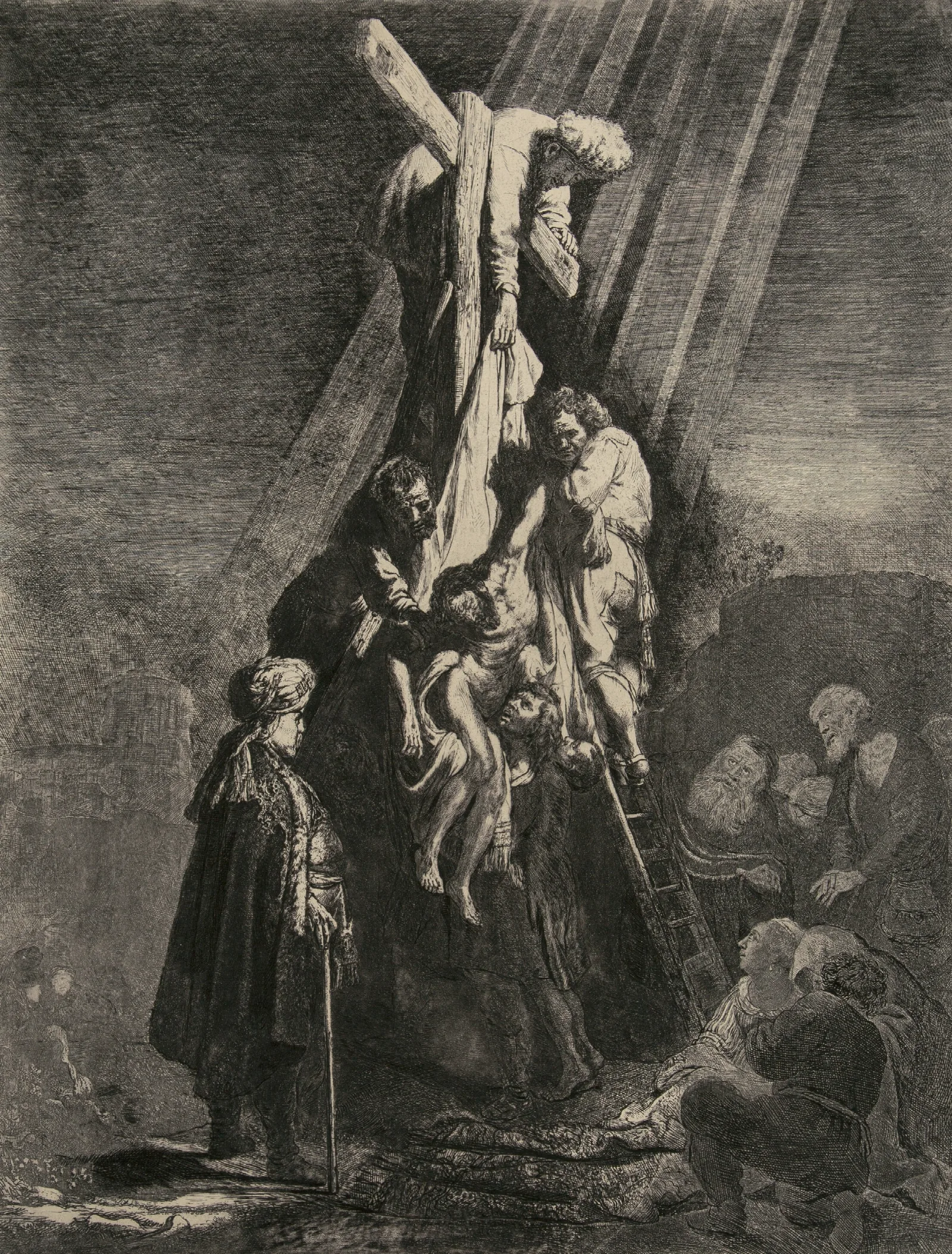 The Descent From The Cross Second Plate Wall Art by Rembrandt van Rijn - Canvas Print