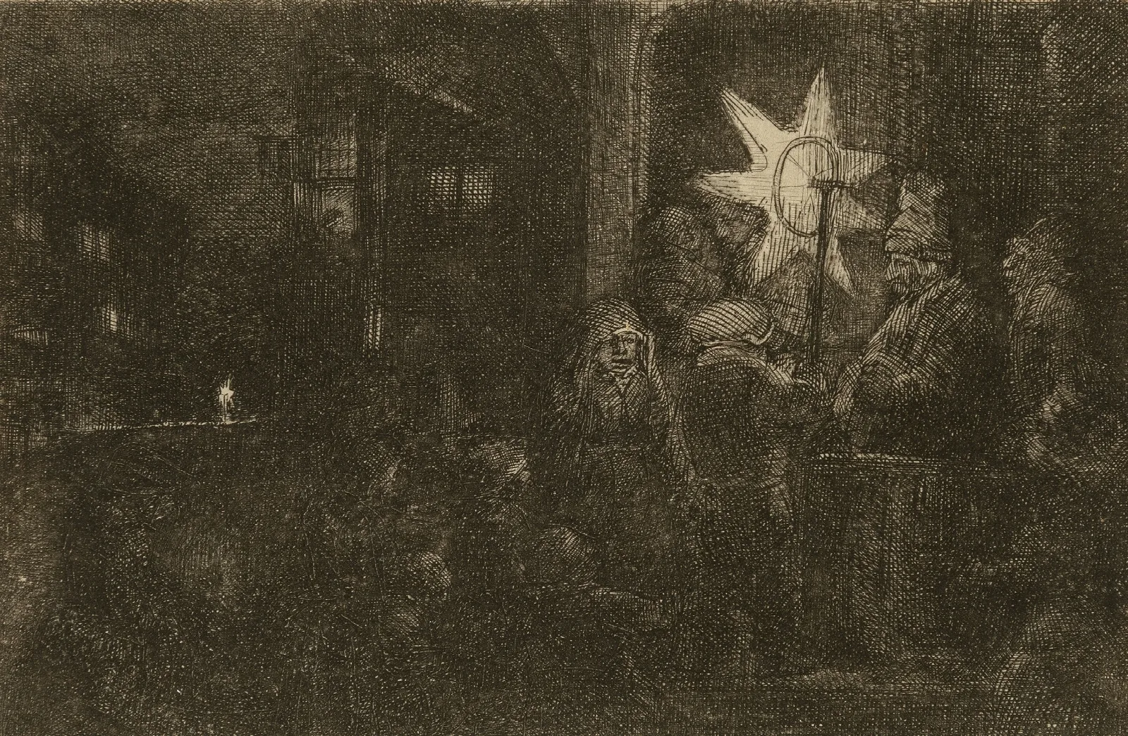 The Star Of The Kings A Night Piece Wall Art by Rembrandt van Rijn - Canvas Print