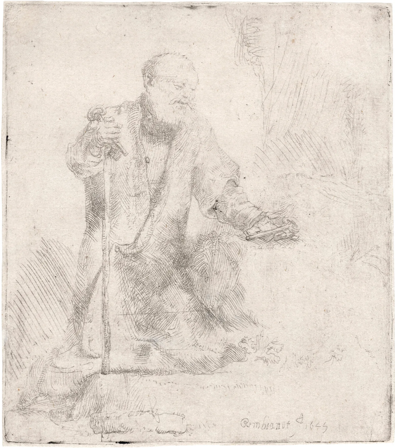 Saint Peter In Penitence Wall Art by Rembrandt van Rijn - Canvas Print